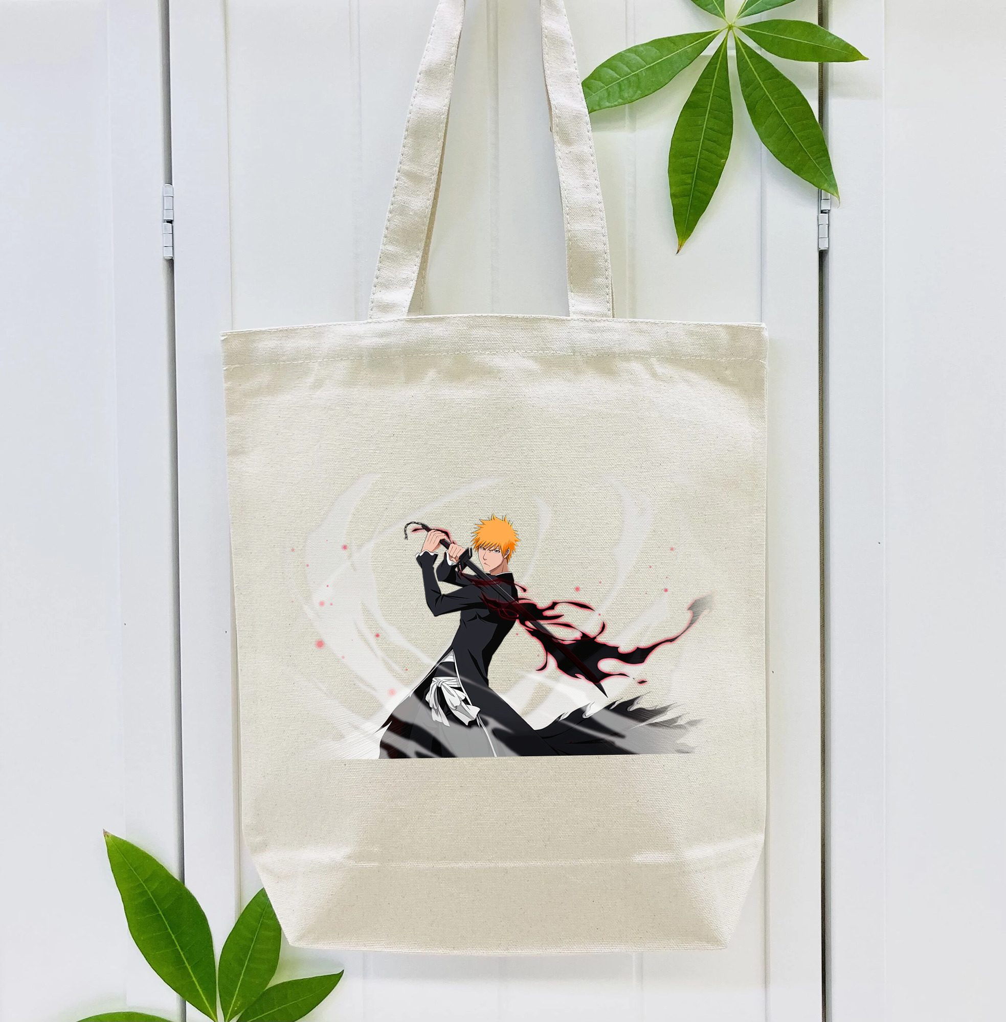 ブリーチ 黒崎一護（くろさき いちご）BLEACH Kurosaki Ichigo 縦型キャンバス生地手提げバッグ　トートバッグ