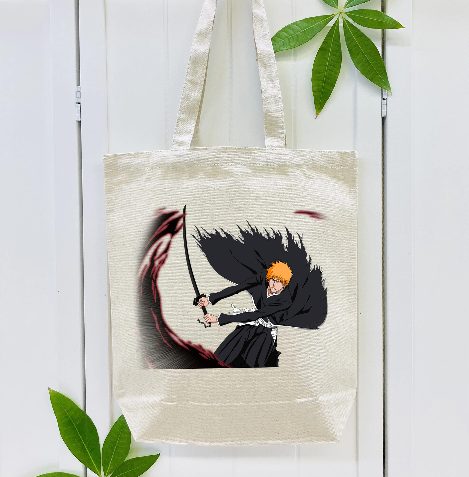 ブリーチ 黒崎一護（くろさき いちご）BLEACH Kurosaki Ichigo 縦型キャンバス生地手提げバッグ　トートバッグ