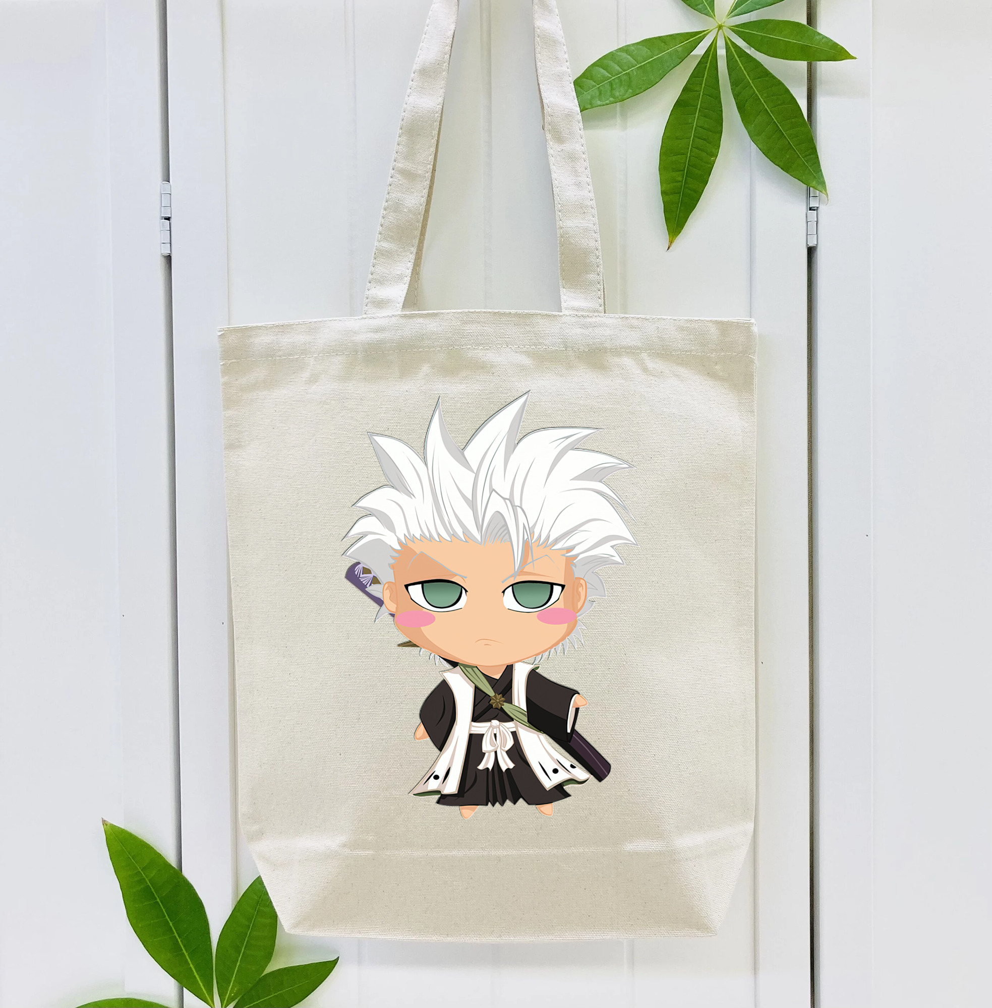 ブリーチ 日番谷冬獅郎（ひつがや とうしろう） BLEACH Hitsugaya Toushirou 縦型キャンバス生地手提げバッグ　トートバッグ