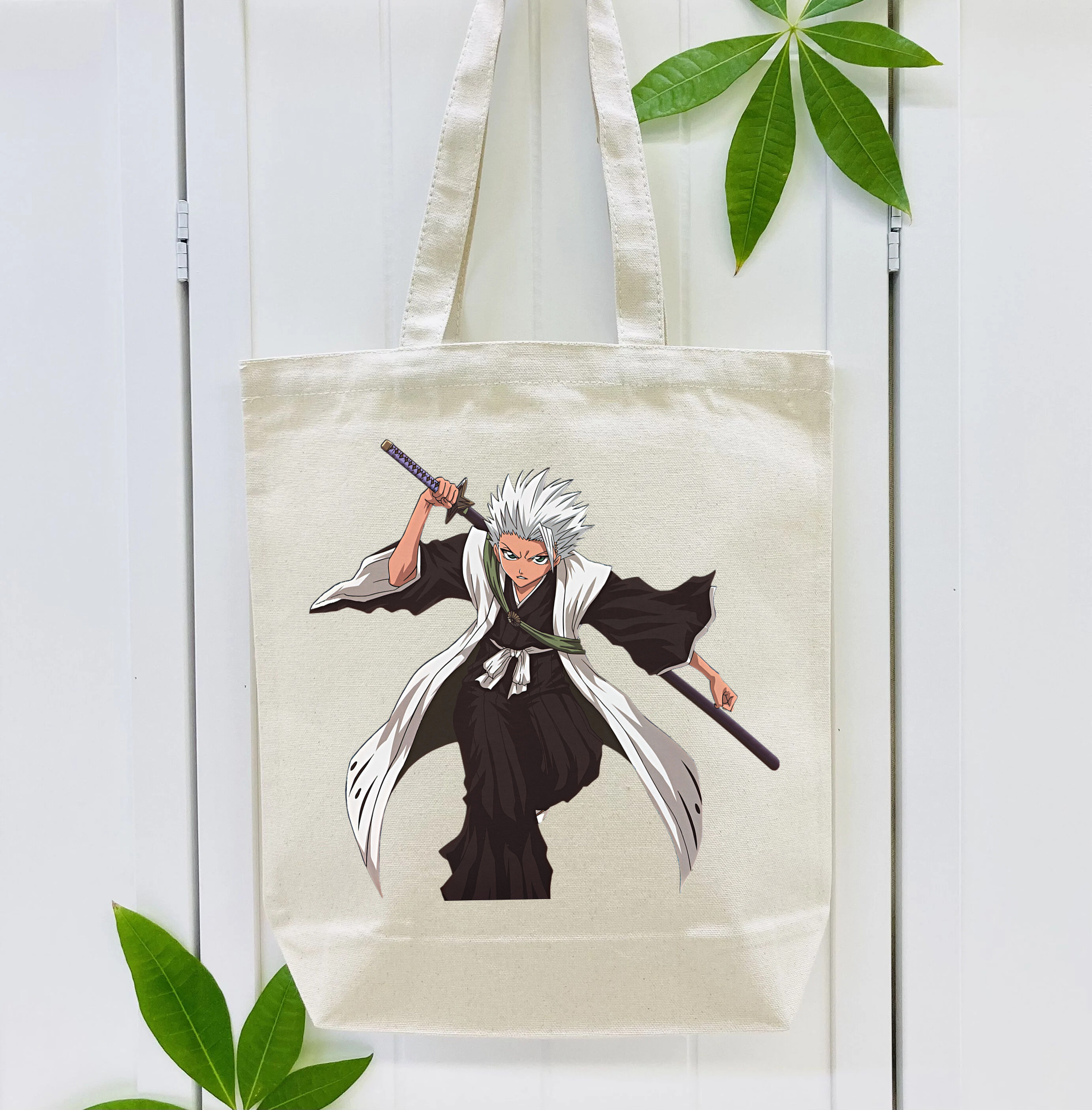 ブリーチ 日番谷冬獅郎（ひつがや とうしろう） BLEACH Hitsugaya Toushirou 縦型キャンバス生地手提げバッグ　トートバッグ