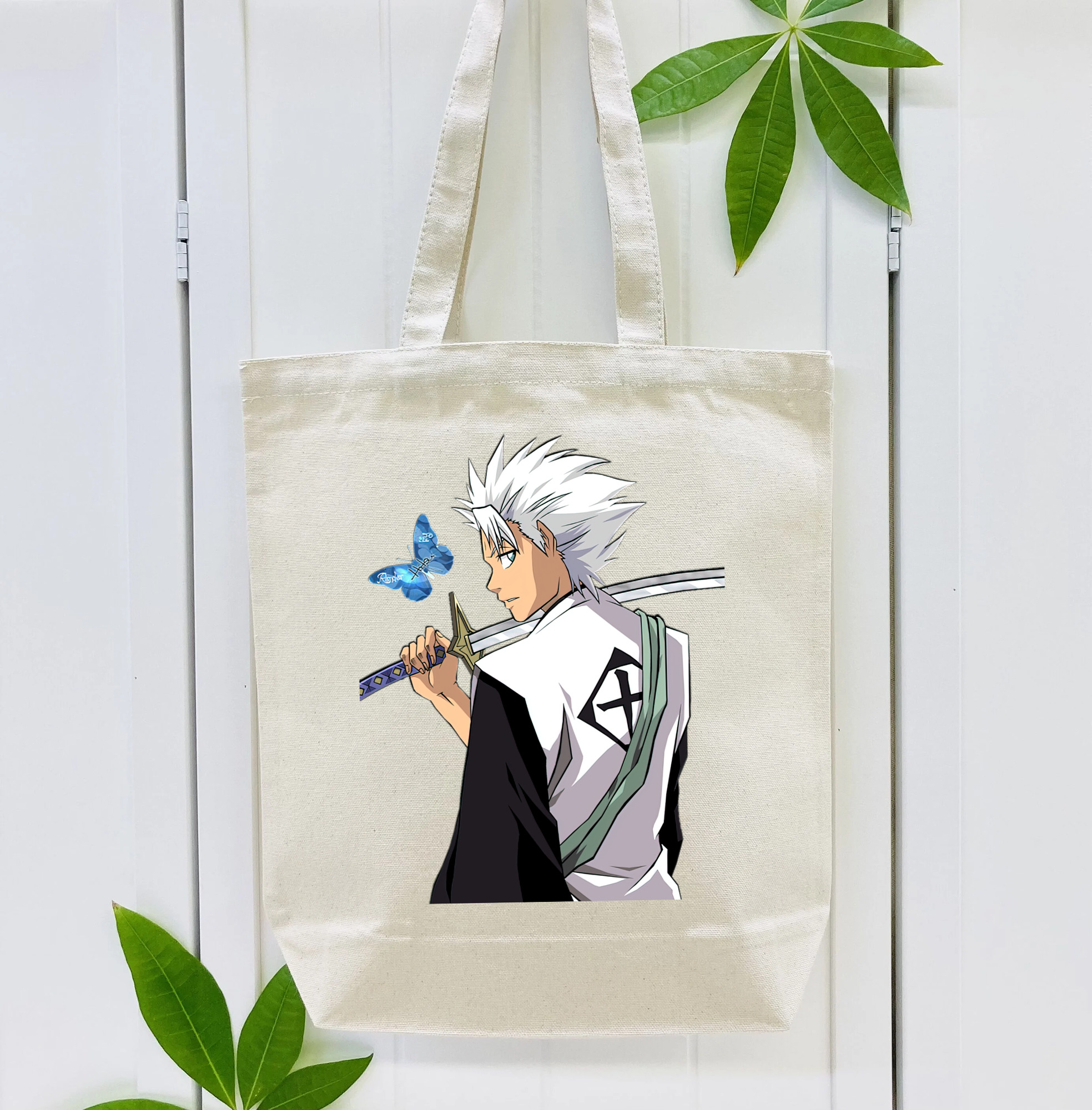 ブリーチ 日番谷冬獅郎（ひつがや とうしろう） BLEACH Hitsugaya Toushirou 縦型キャンバス生地手提げバッグ　トートバッグ
