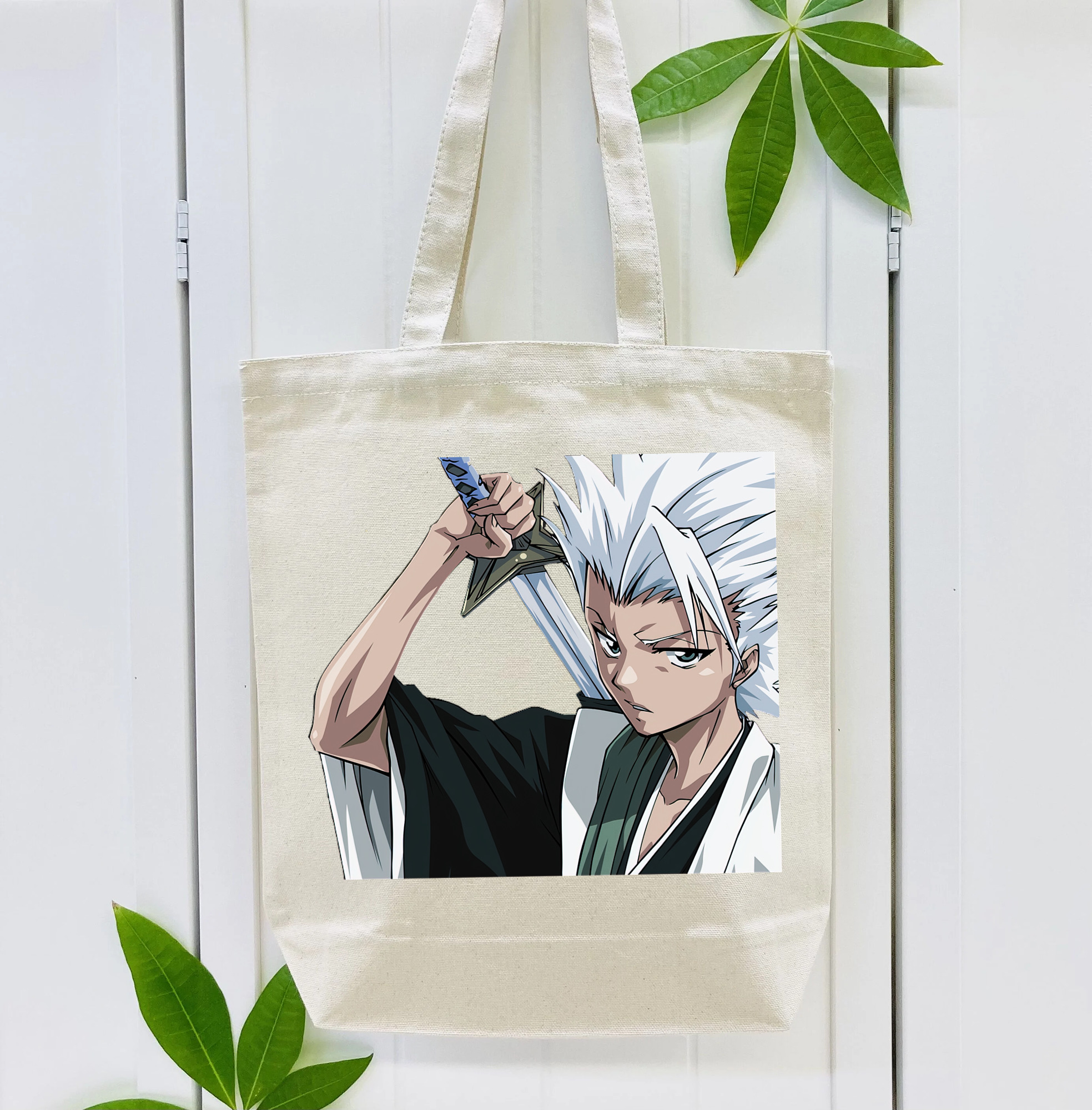ブリーチ 日番谷冬獅郎（ひつがや とうしろう） BLEACH Hitsugaya Toushirou 縦型キャンバス生地手提げバッグ　トートバッグ