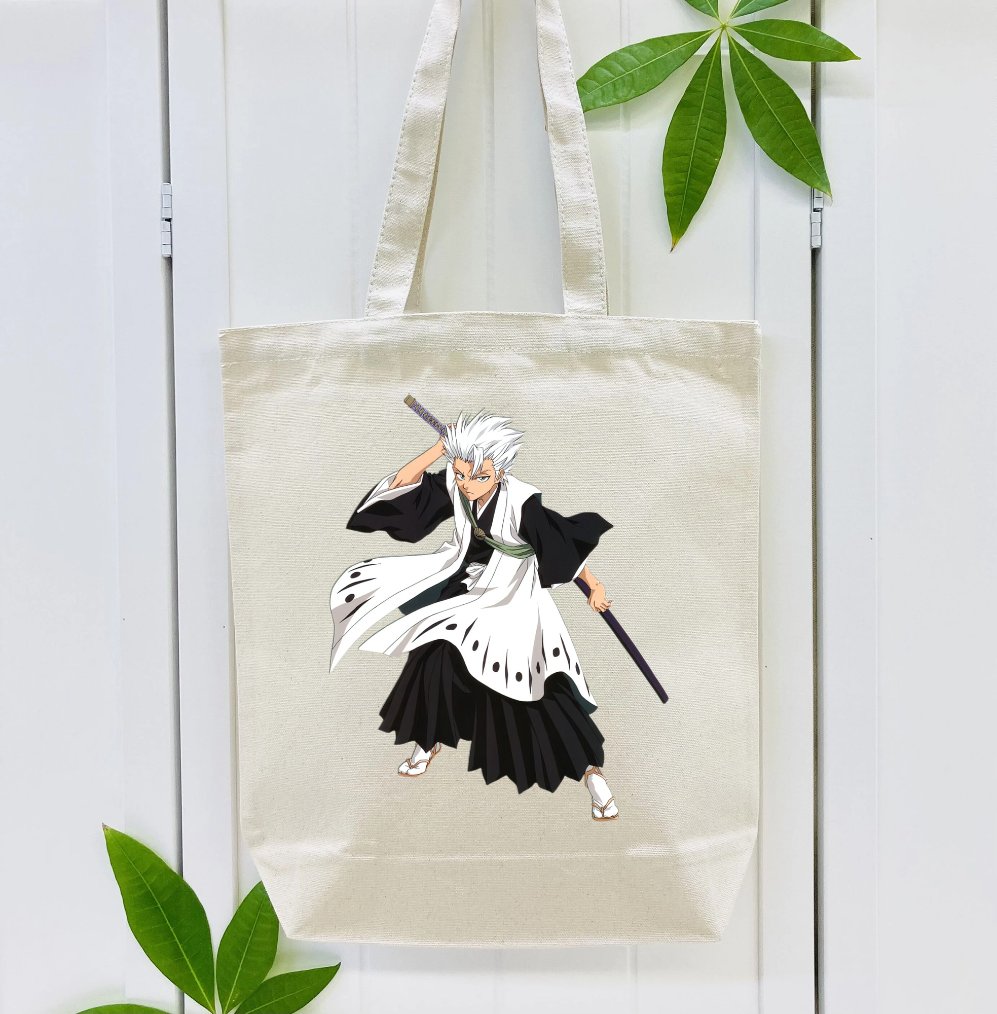 ブリーチ 日番谷冬獅郎（ひつがや とうしろう） BLEACH Hitsugaya Toushirou 縦型キャンバス生地手提げバッグ　トートバッグ