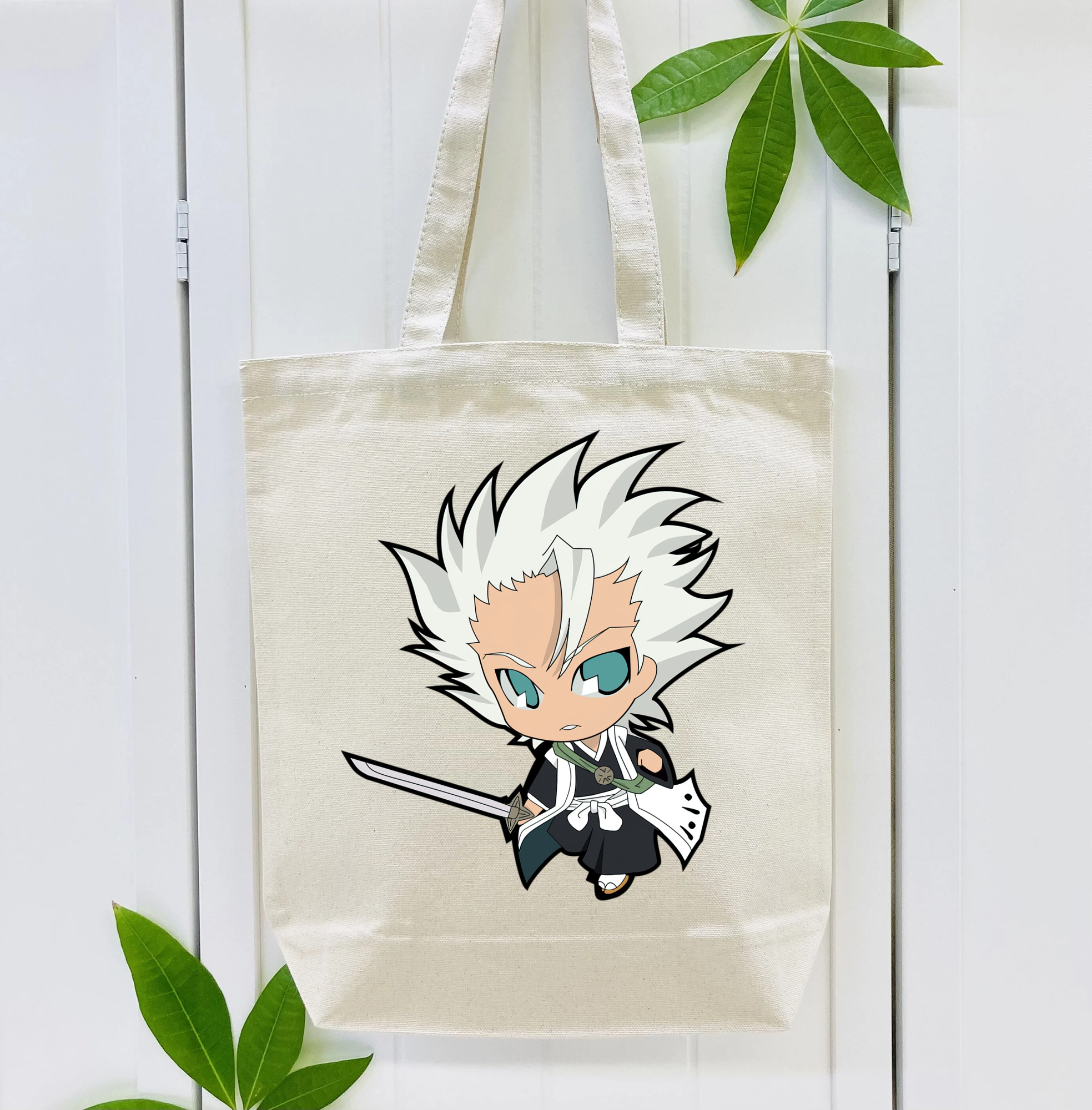 ブリーチ 日番谷冬獅郎（ひつがや とうしろう） BLEACH Hitsugaya Toushirou 縦型キャンバス生地手提げバッグ　トートバッグ