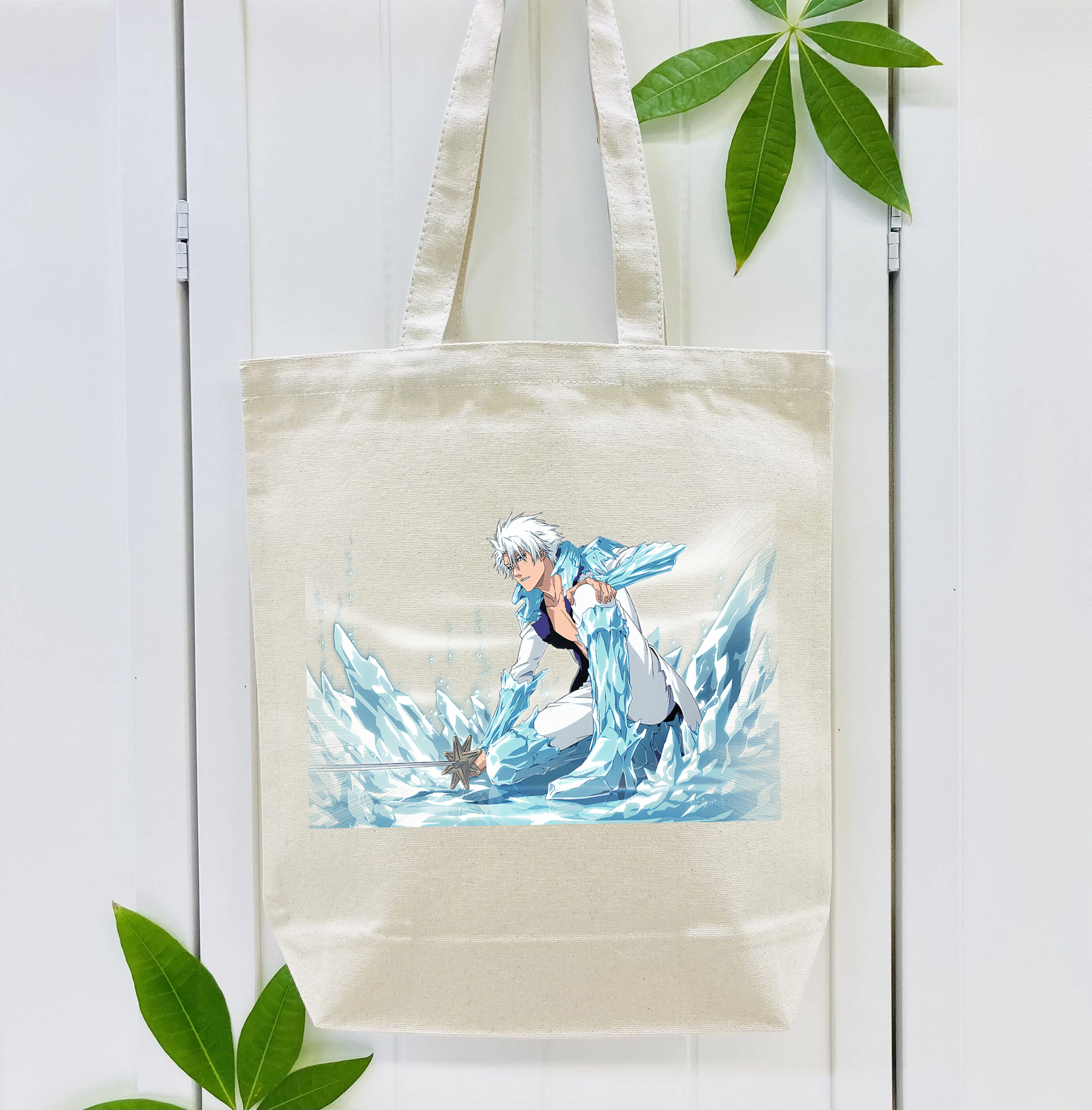 ブリーチ 日番谷冬獅郎（ひつがや とうしろう） BLEACH Hitsugaya Toushirou 縦型キャンバス生地手提げバッグ　トートバッグ