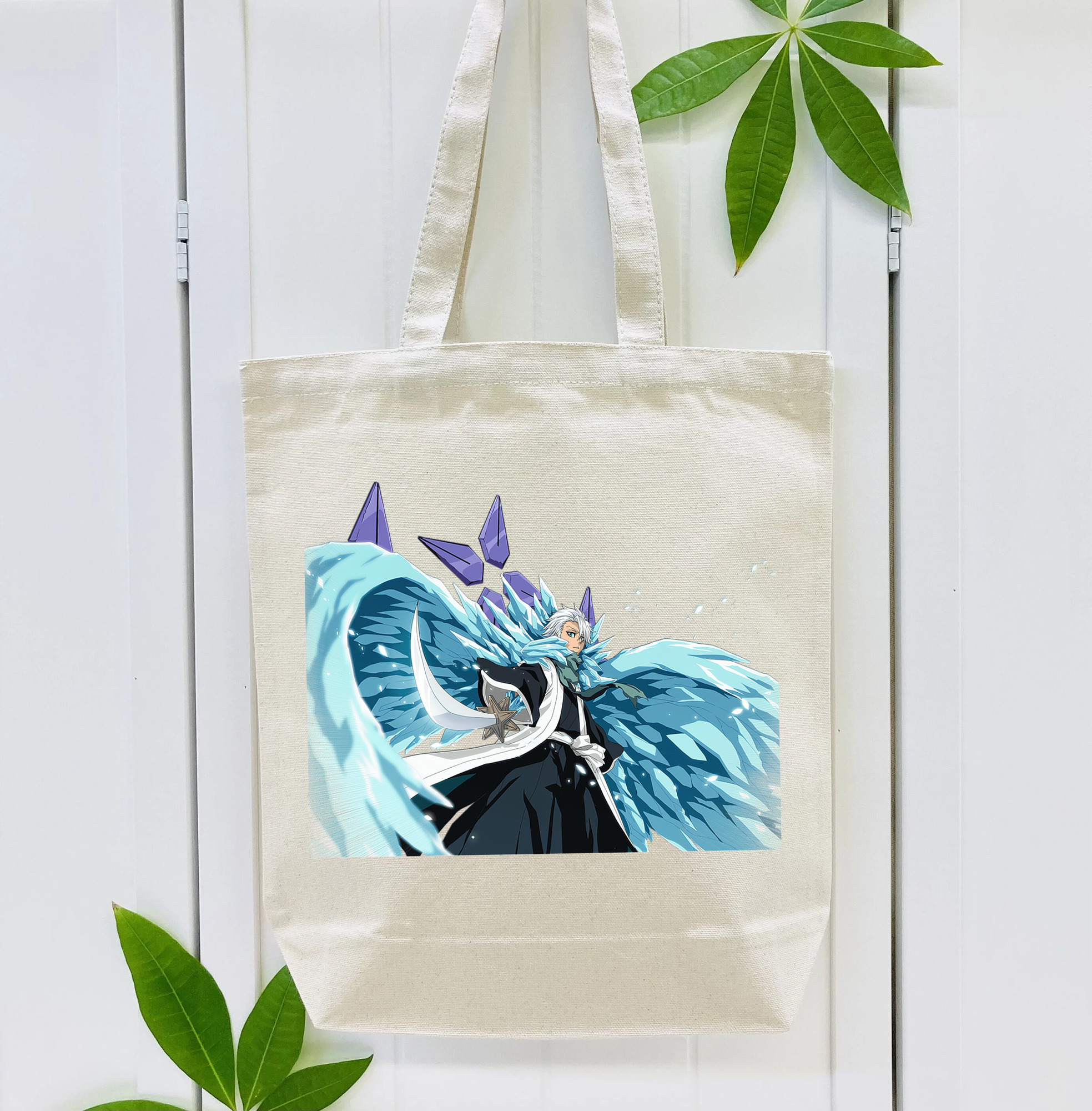 ブリーチ 日番谷冬獅郎（ひつがや とうしろう） BLEACH Hitsugaya Toushirou 縦型キャンバス生地手提げバッグ　トートバッグ