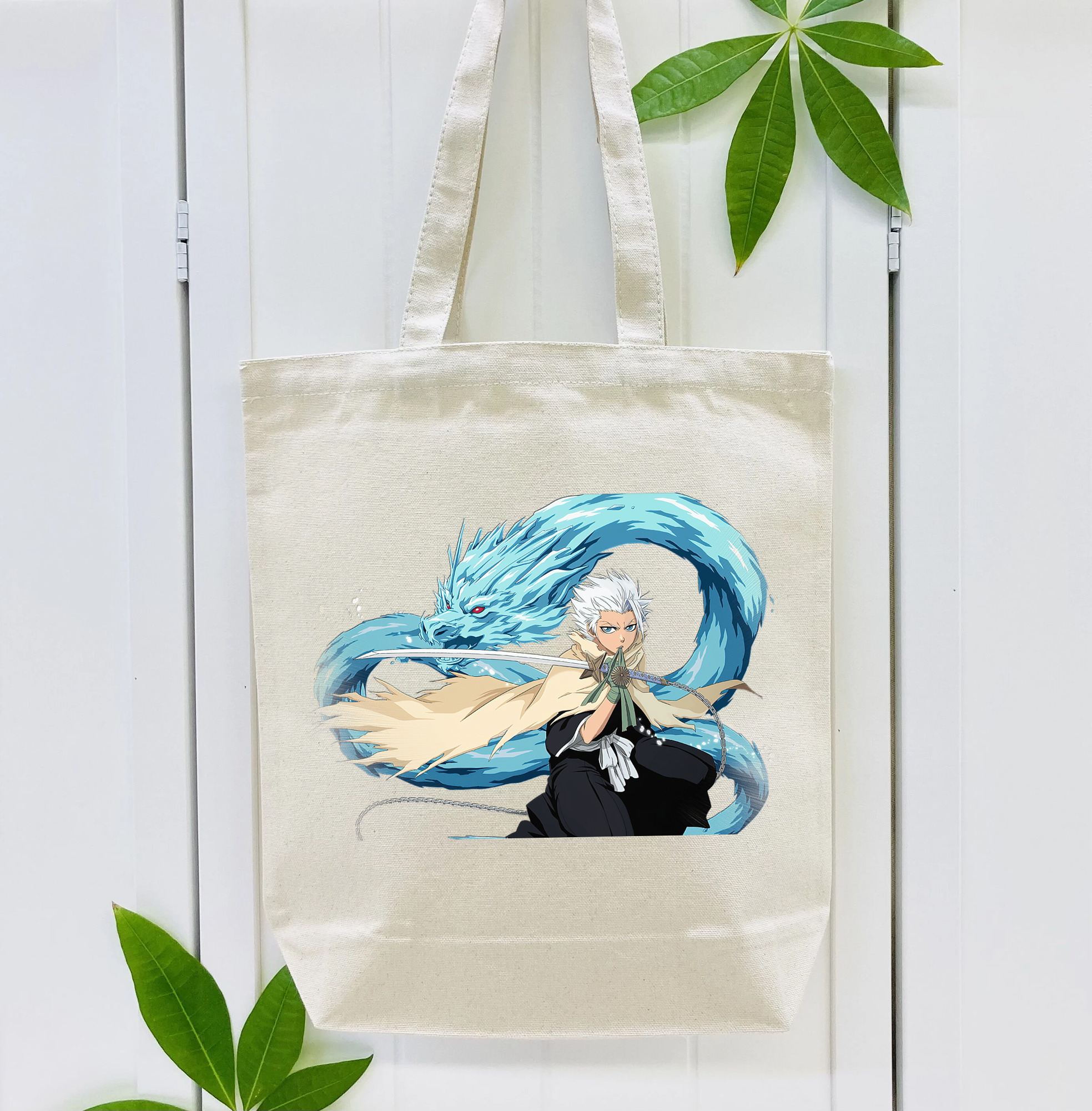 ブリーチ 日番谷冬獅郎（ひつがや とうしろう） BLEACH Hitsugaya Toushirou 縦型キャンバス生地手提げバッグ　トートバッグ