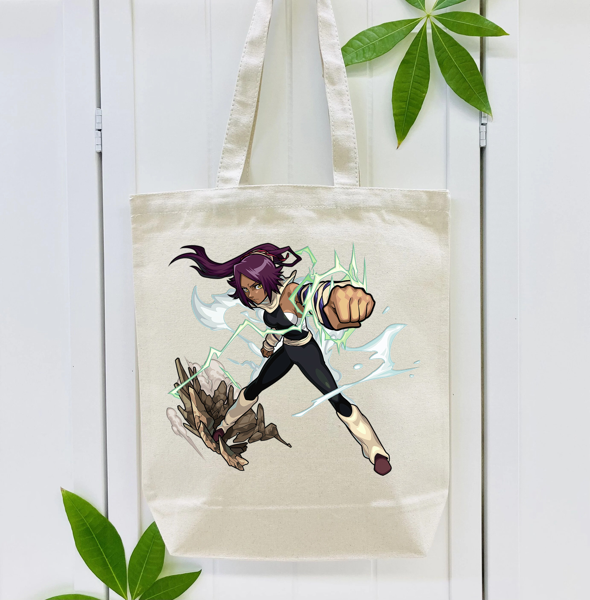 ブリーチ 四楓院 夜一（しほういん よるいち） BLEACH Shihouin Yoruichi 縦型キャンバス生地手提げバッグ　トートバッグ