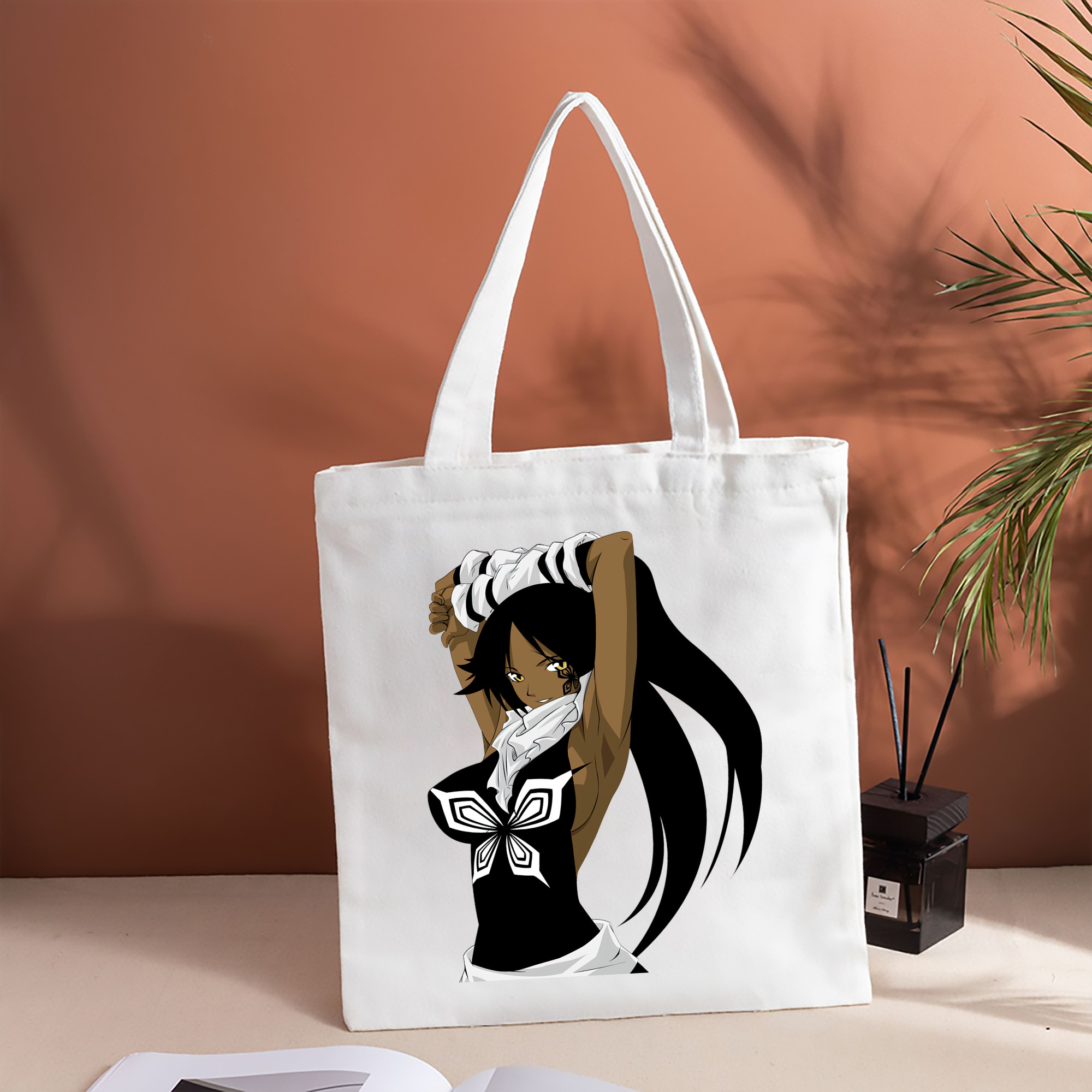 ブリーチ 四楓院 夜一（しほういん よるいち） BLEACH Shihouin Yoruichi 縦型キャンバス生地手提げバッグ　トートバッグ