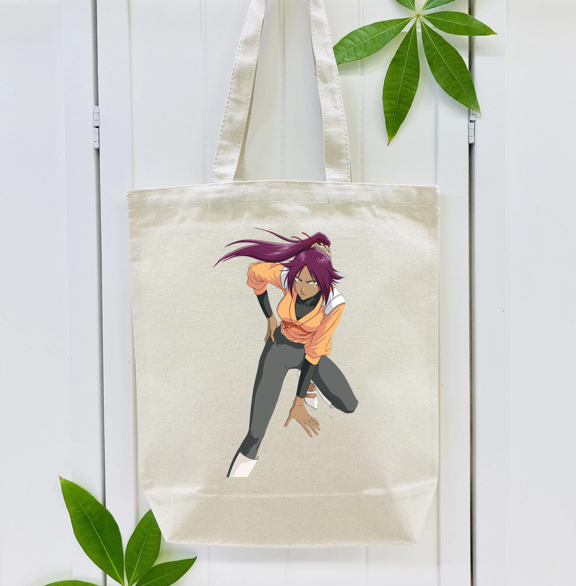 ブリーチ 四楓院 夜一（しほういん よるいち） BLEACH Shihouin Yoruichi 縦型キャンバス生地手提げバッグ　トートバッグ