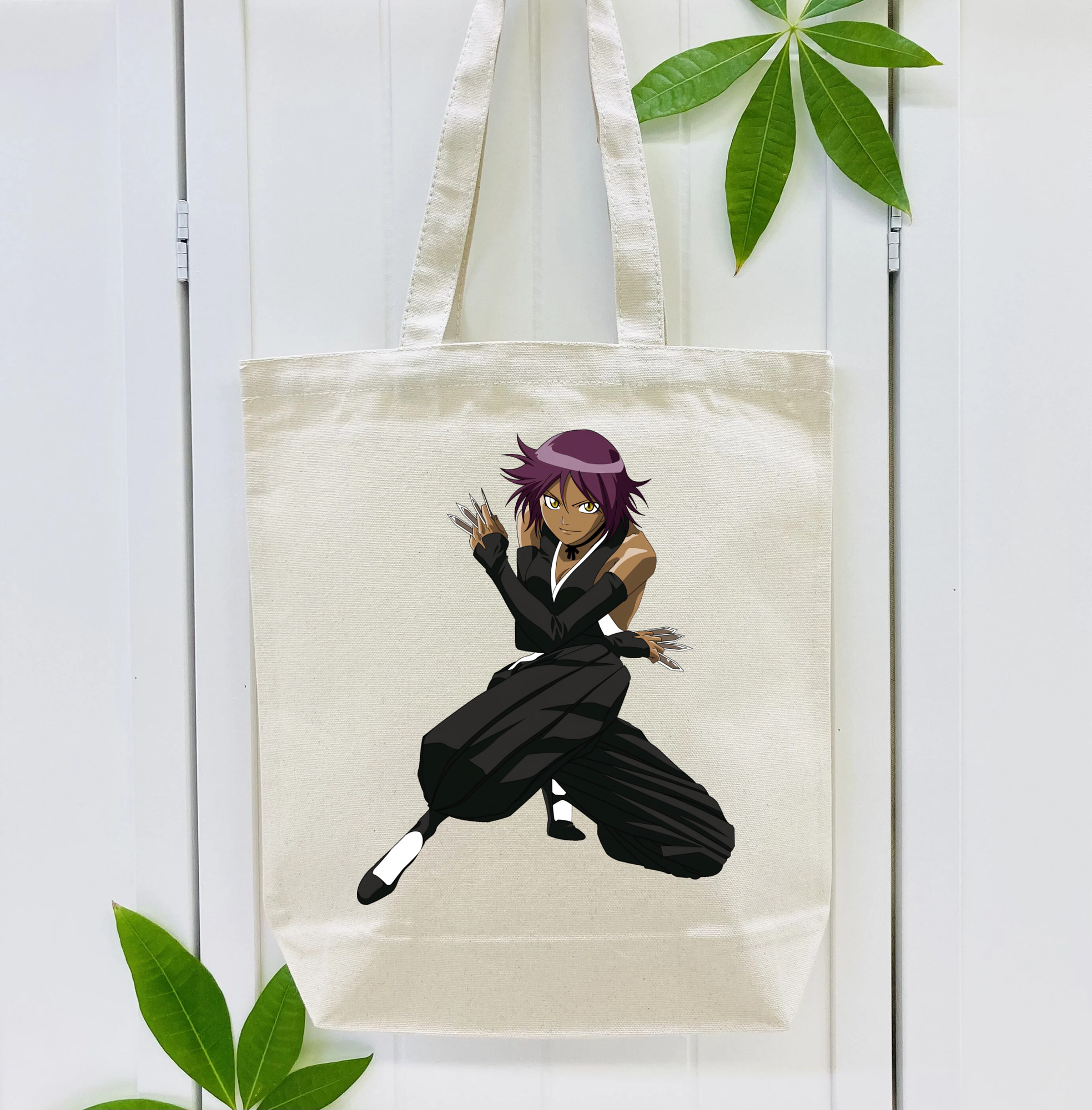 ブリーチ 四楓院 夜一（しほういん よるいち） BLEACH Shihouin Yoruichi 縦型キャンバス生地手提げバッグ　トートバッグ