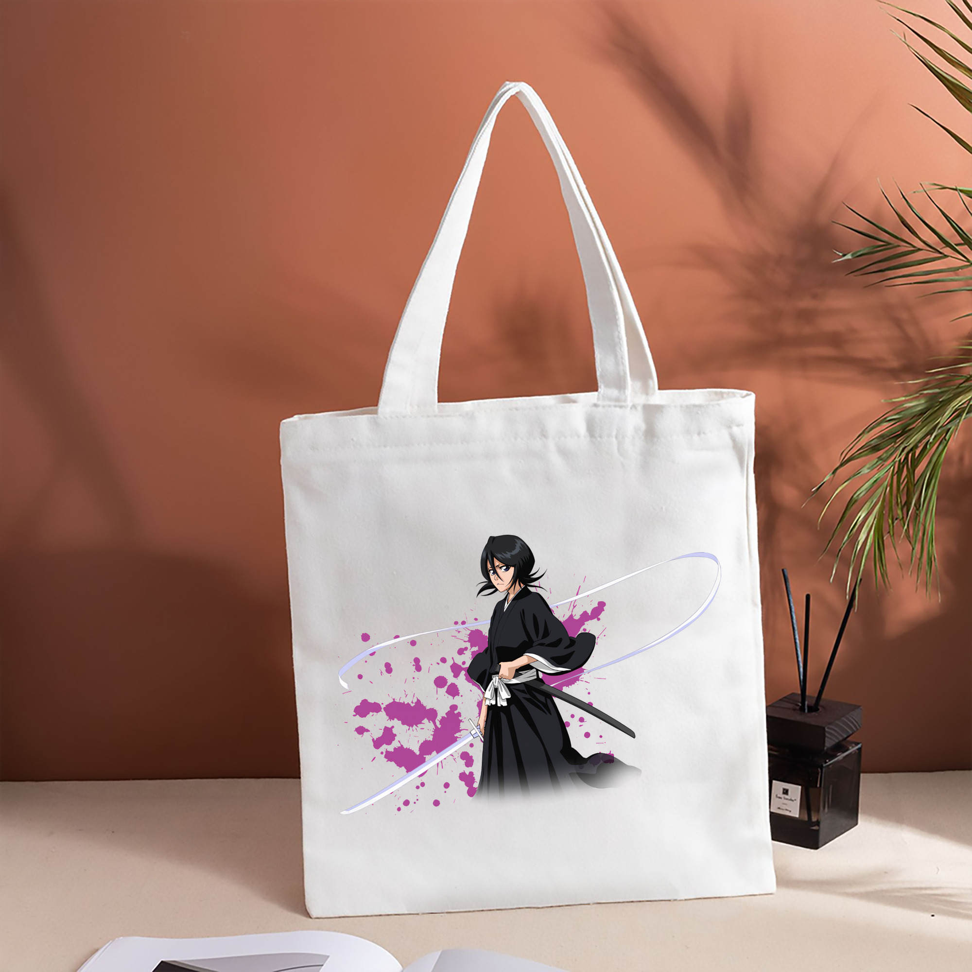 ブリーチ 朽木ルキア BLEACH Kuchiki Rukia 縦型キャンバス生地手提げバッグ　トートバッグ