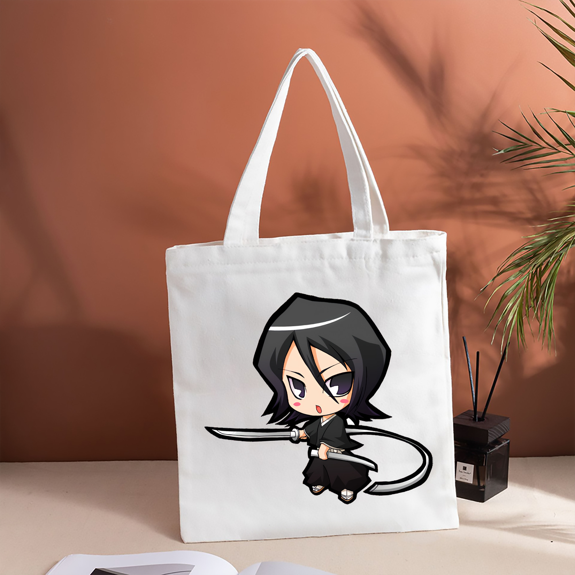 ブリーチ 朽木ルキア BLEACH Kuchiki Rukia 縦型キャンバス生地手提げバッグ　トートバッグ