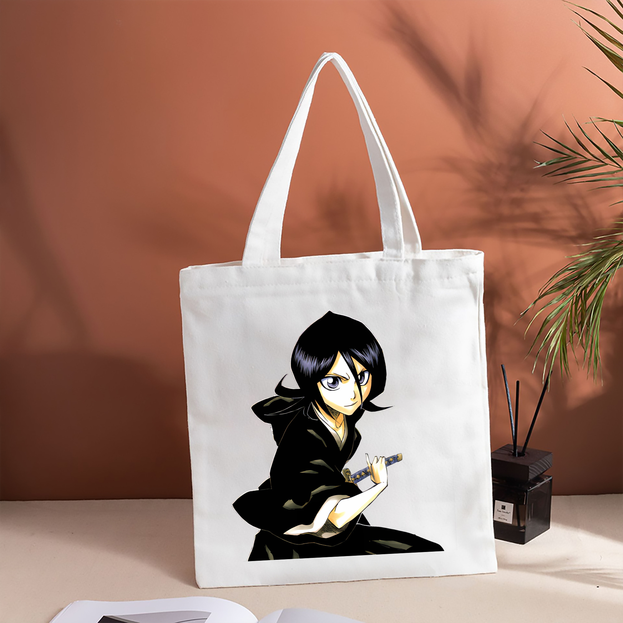 ブリーチ 朽木ルキア BLEACH Kuchiki Rukia 縦型キャンバス生地手提げバッグ　トートバッグ