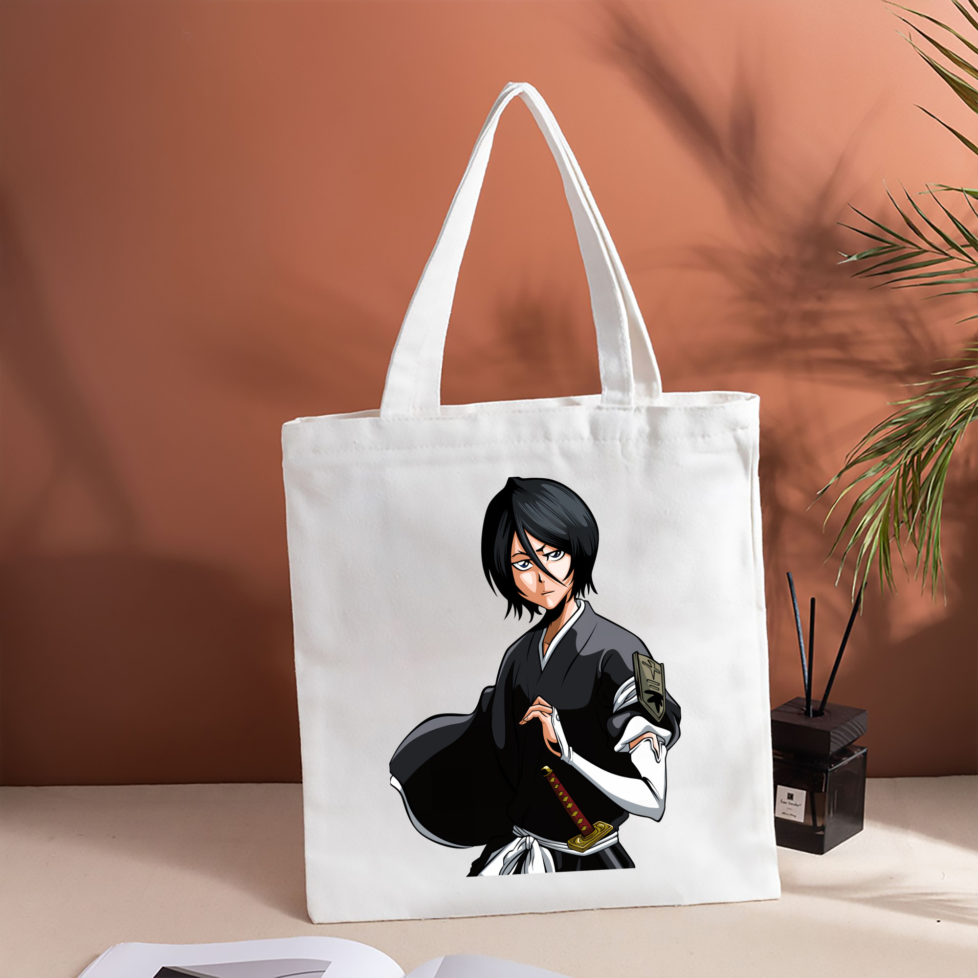 ブリーチ 朽木ルキア BLEACH Kuchiki Rukia 縦型キャンバス生地手提げバッグ　トートバッグ