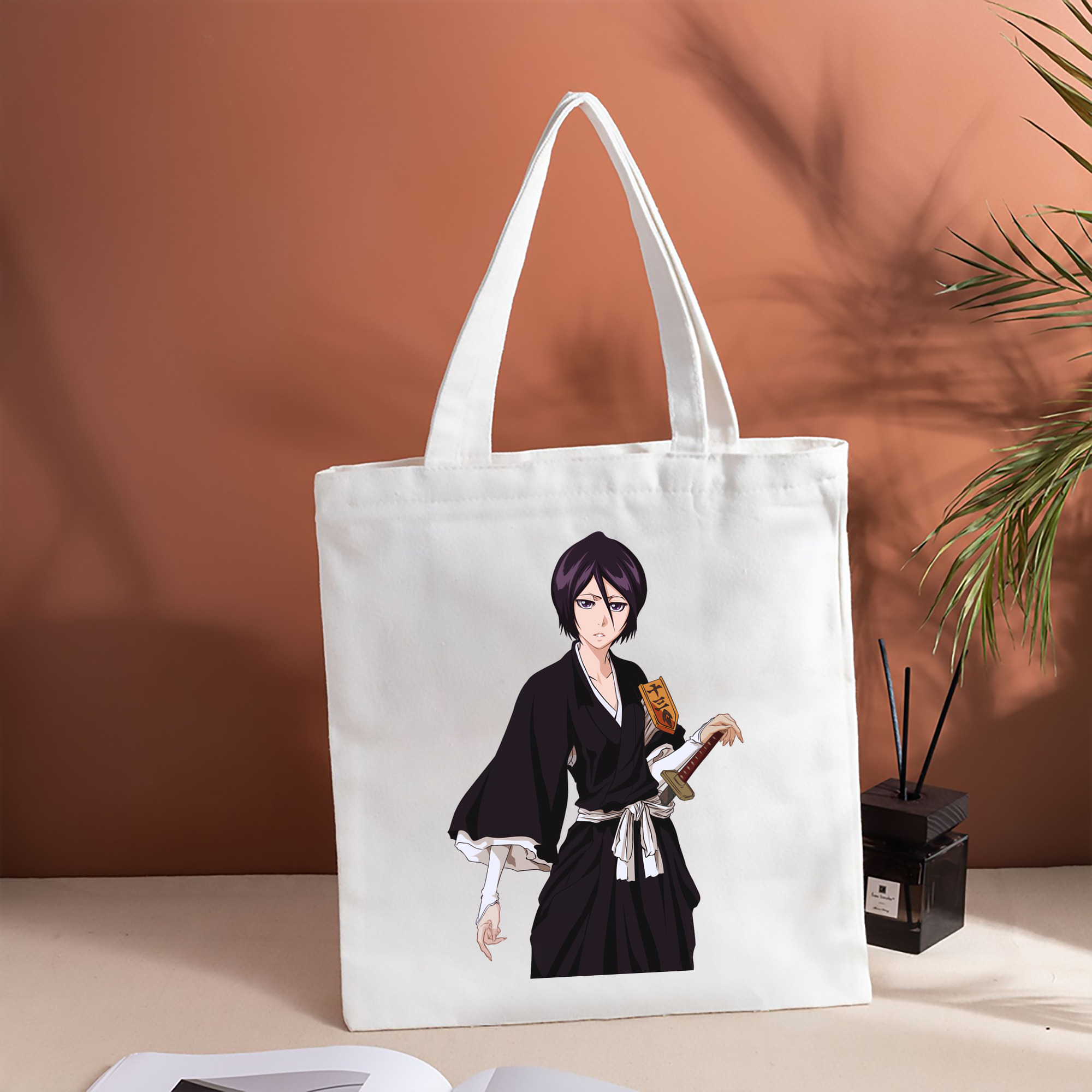 ブリーチ 朽木ルキア BLEACH Kuchiki Rukia 縦型キャンバス生地手提げバッグ　トートバッグ