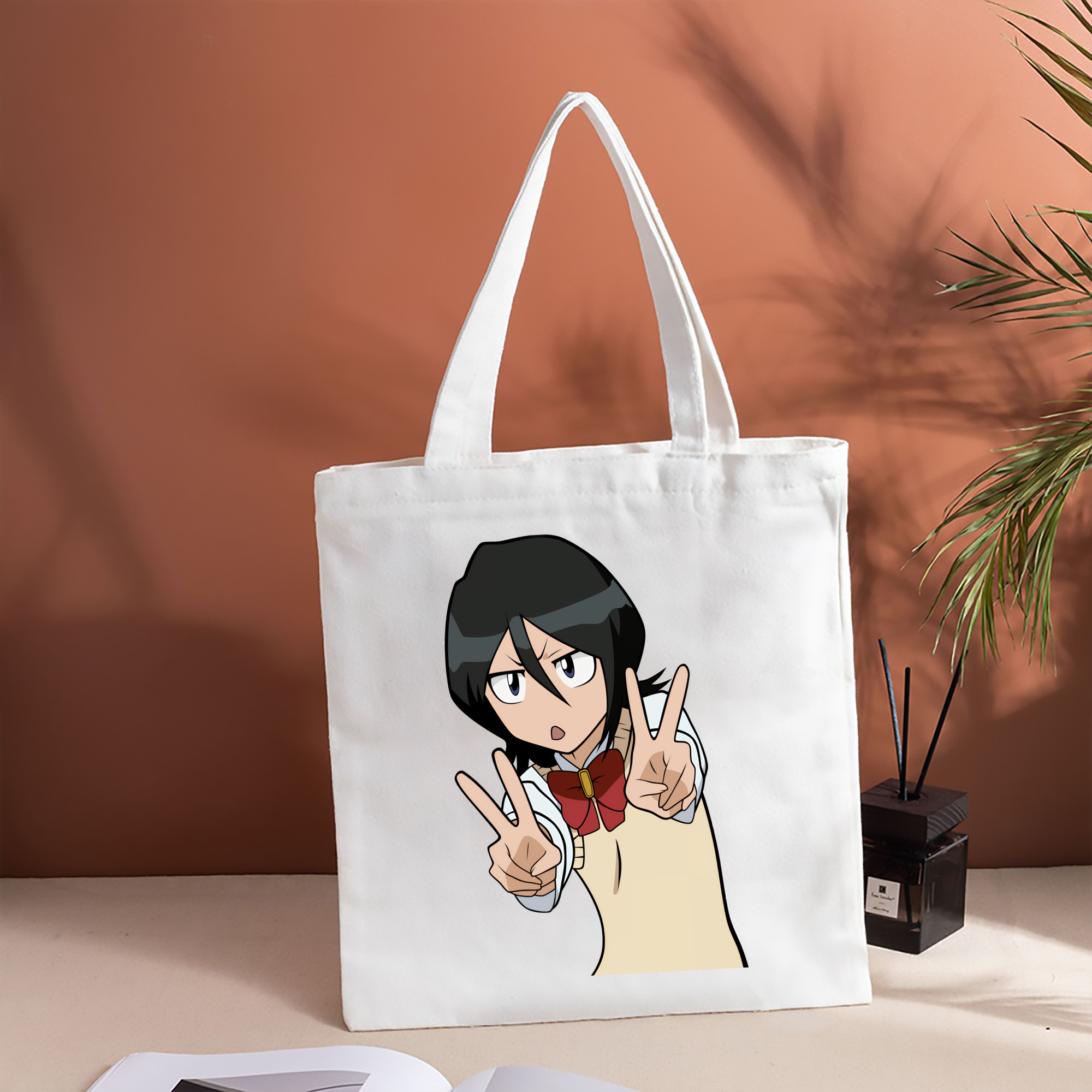 ブリーチ 朽木ルキア BLEACH Kuchiki Rukia 縦型キャンバス生地手提げバッグ　トートバッグ