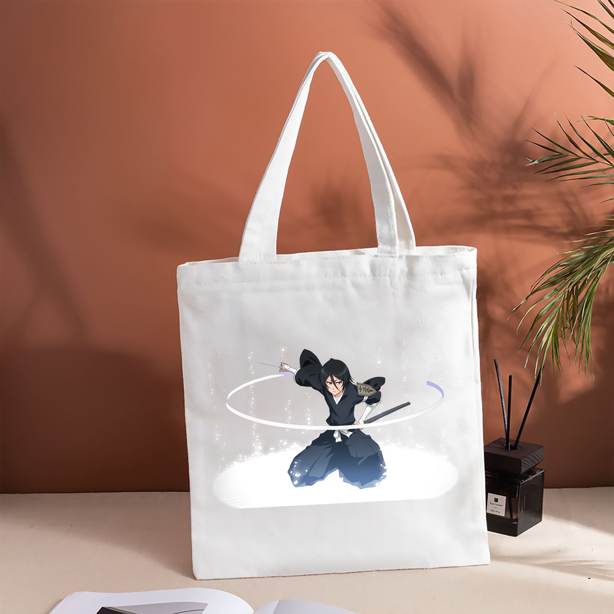 ブリーチ 朽木ルキア BLEACH Kuchiki Rukia 縦型キャンバス生地手提げバッグ　トートバッグ
