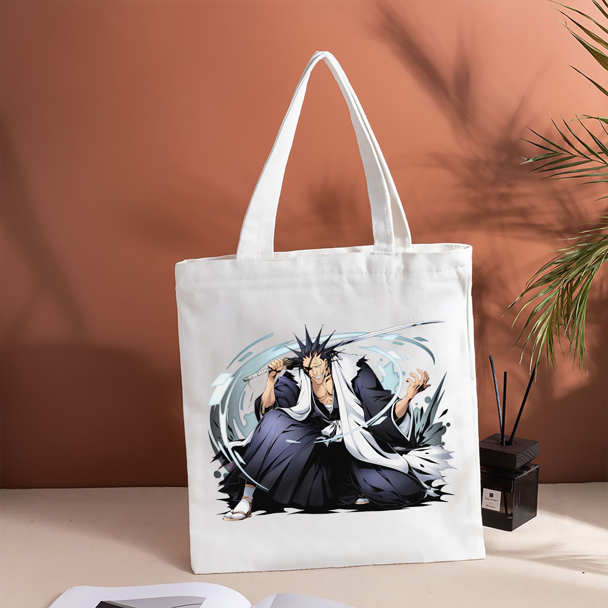 ブリーチ ざらき けんぱち BLEACH Zaraki Kenpachi 縦型キャンバス生地手提げバッグ　トートバッグ