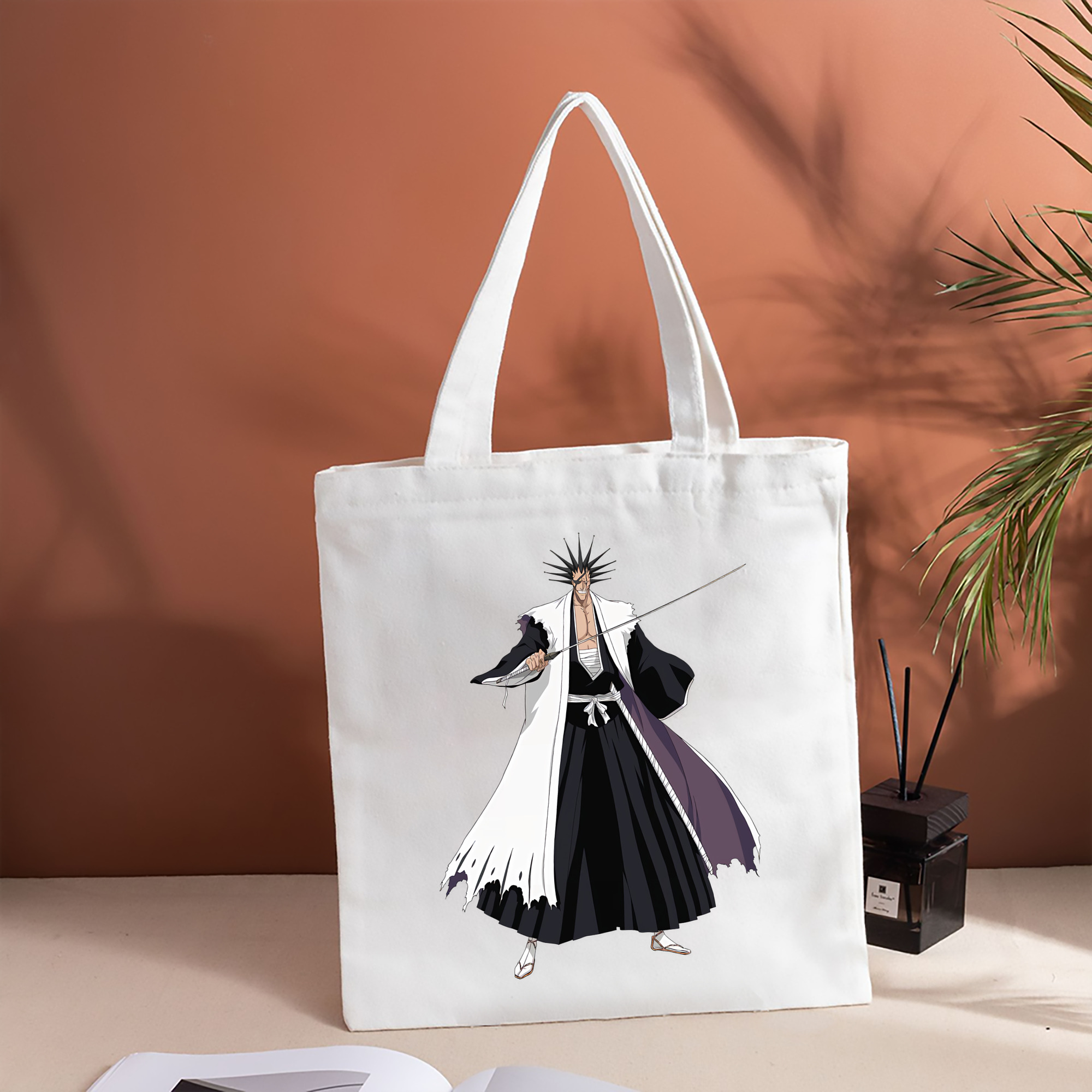ブリーチ ざらき けんぱち BLEACH Zaraki Kenpachi 縦型キャンバス生地手提げバッグ　トートバッグ