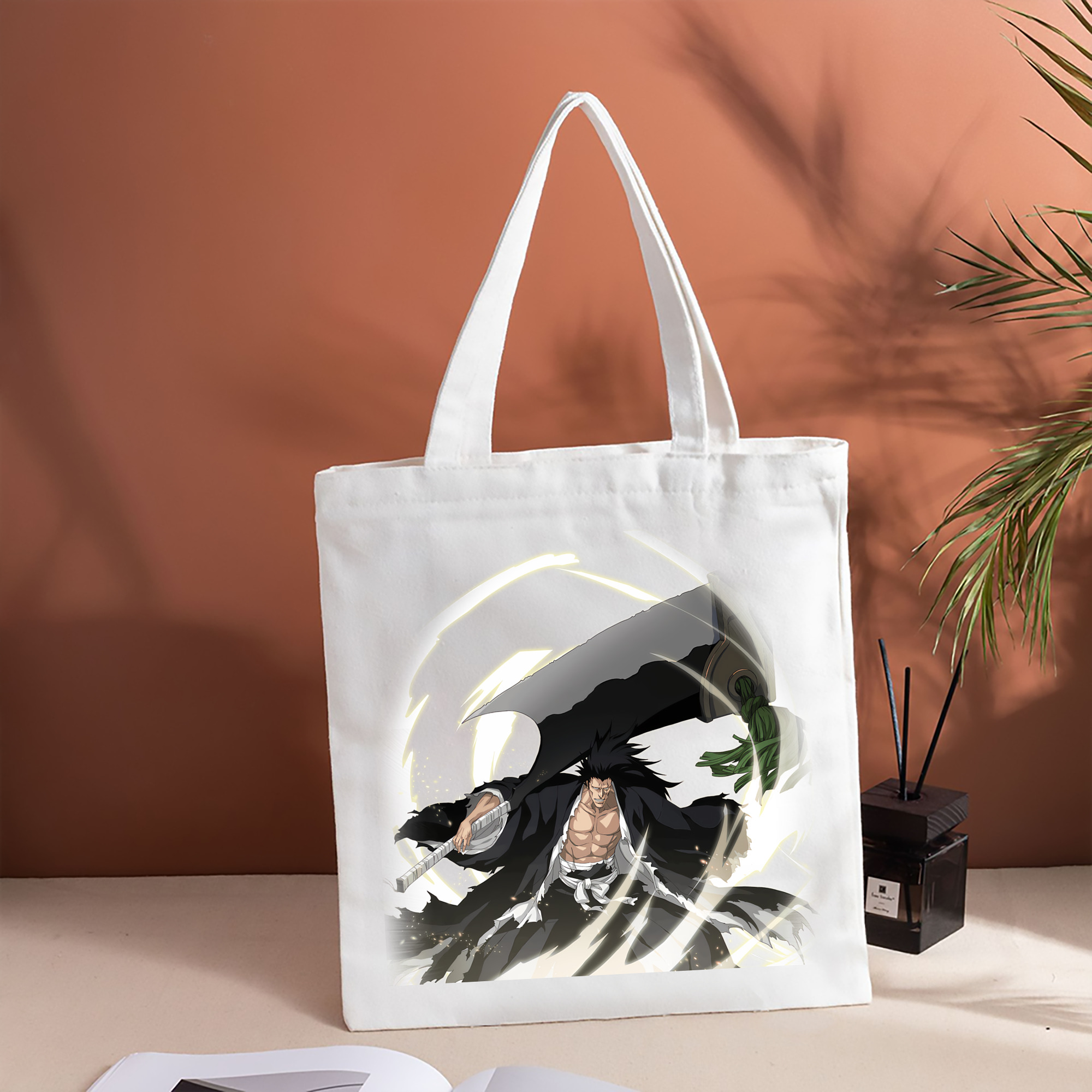 ブリーチ ざらき けんぱち BLEACH Zaraki Kenpachi 縦型キャンバス生地手提げバッグ　トートバッグ
