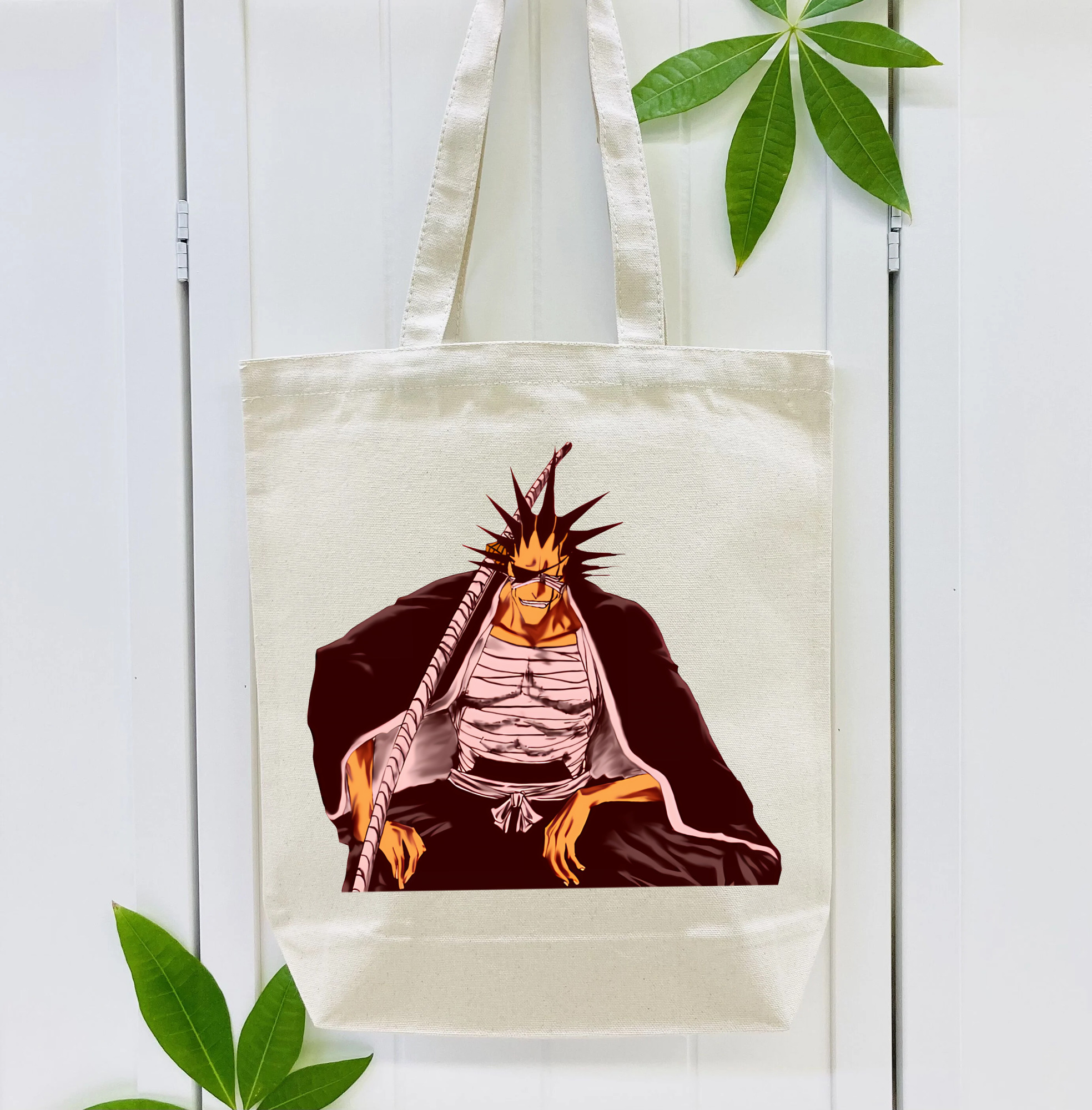 ブリーチ ざらき けんぱち BLEACH Zaraki Kenpachi 縦型キャンバス生地手提げバッグ　トートバッグ