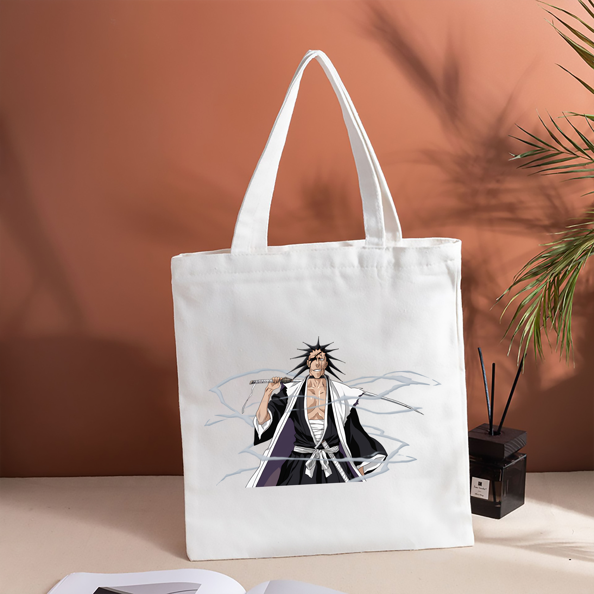 ブリーチ ざらき けんぱち BLEACH Zaraki Kenpachi 縦型キャンバス生地手提げバッグ　トートバッグ