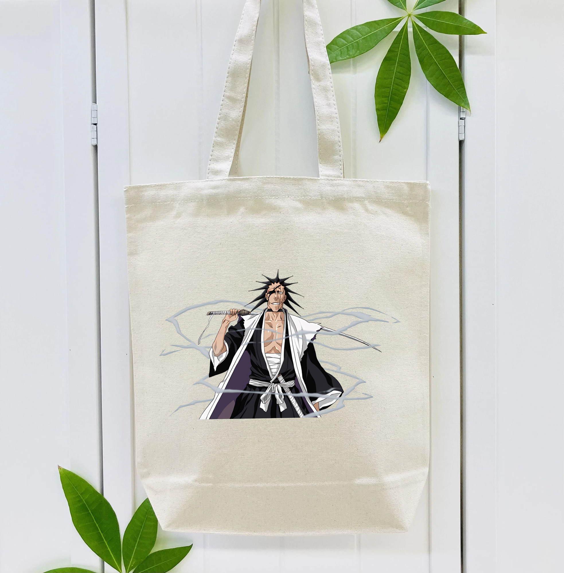 ブリーチ ざらき けんぱち BLEACH Zaraki Kenpachi 縦型キャンバス生地手提げバッグ　トートバッグ