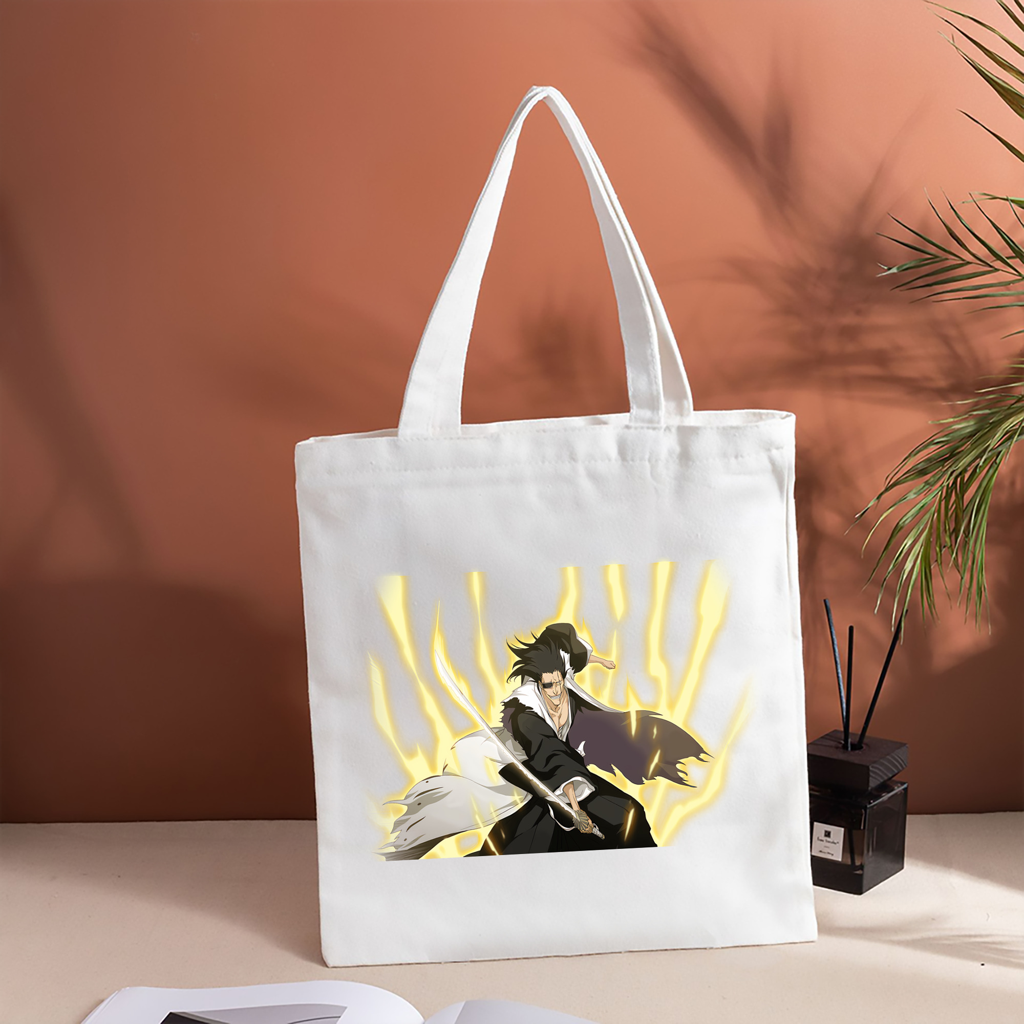 ブリーチ ざらき けんぱち BLEACH Zaraki Kenpachi 縦型キャンバス生地手提げバッグ　トートバッグ