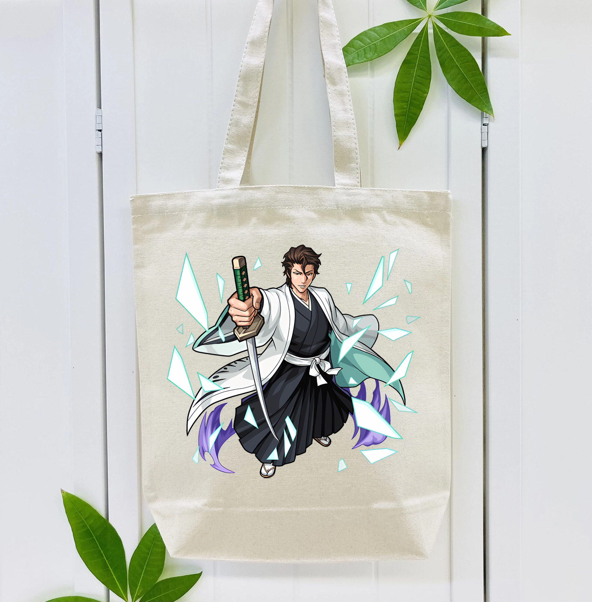 ブリーチ 藍染 惣右介（あいぜん そうすけ） BLEACH Aizen Sousuke 縦型キャンバス生地手提げバッグ　トートバッグ