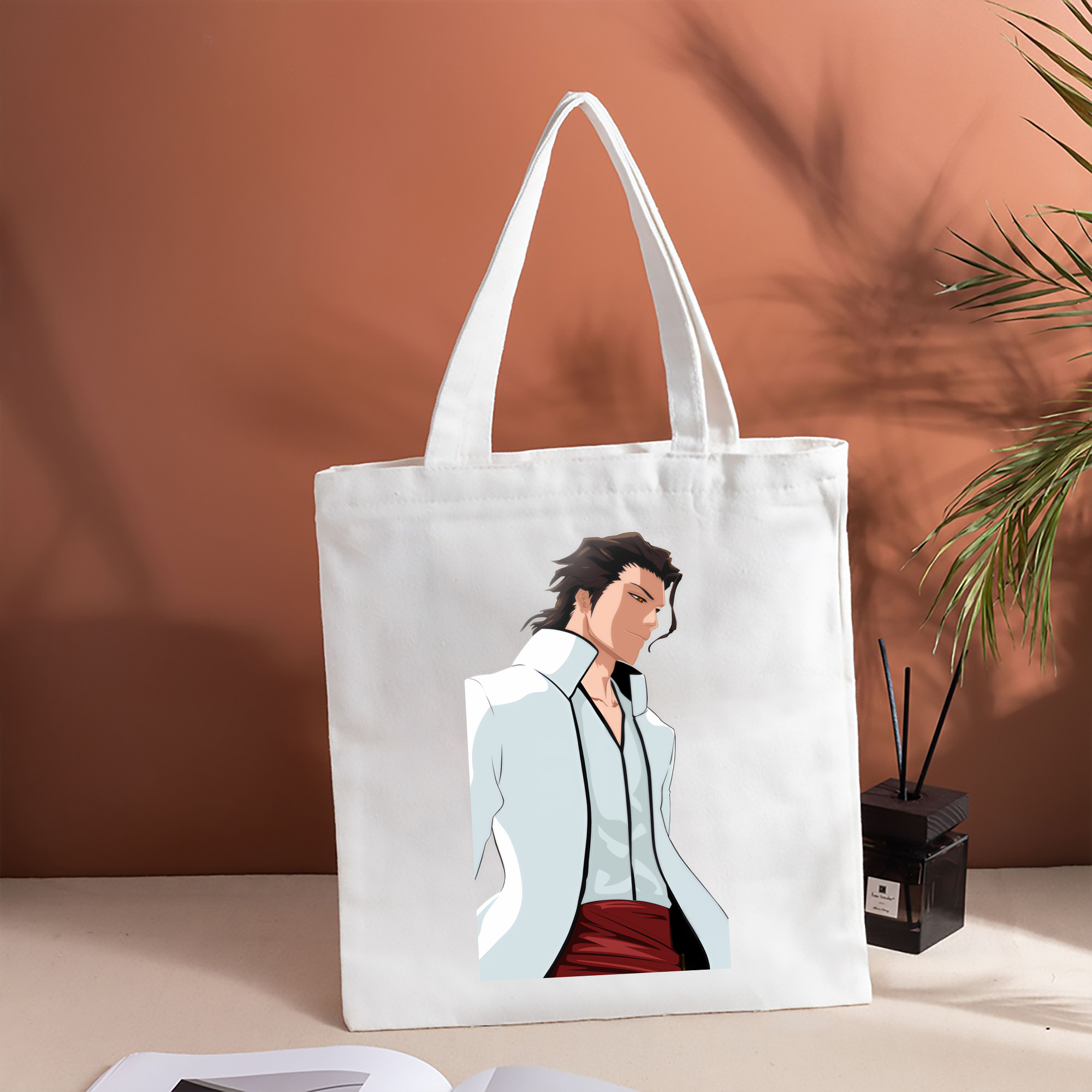 ブリーチ 藍染 惣右介（あいぜん そうすけ） BLEACH Aizen Sousuke 縦型キャンバス生地手提げバッグ　トートバッグ