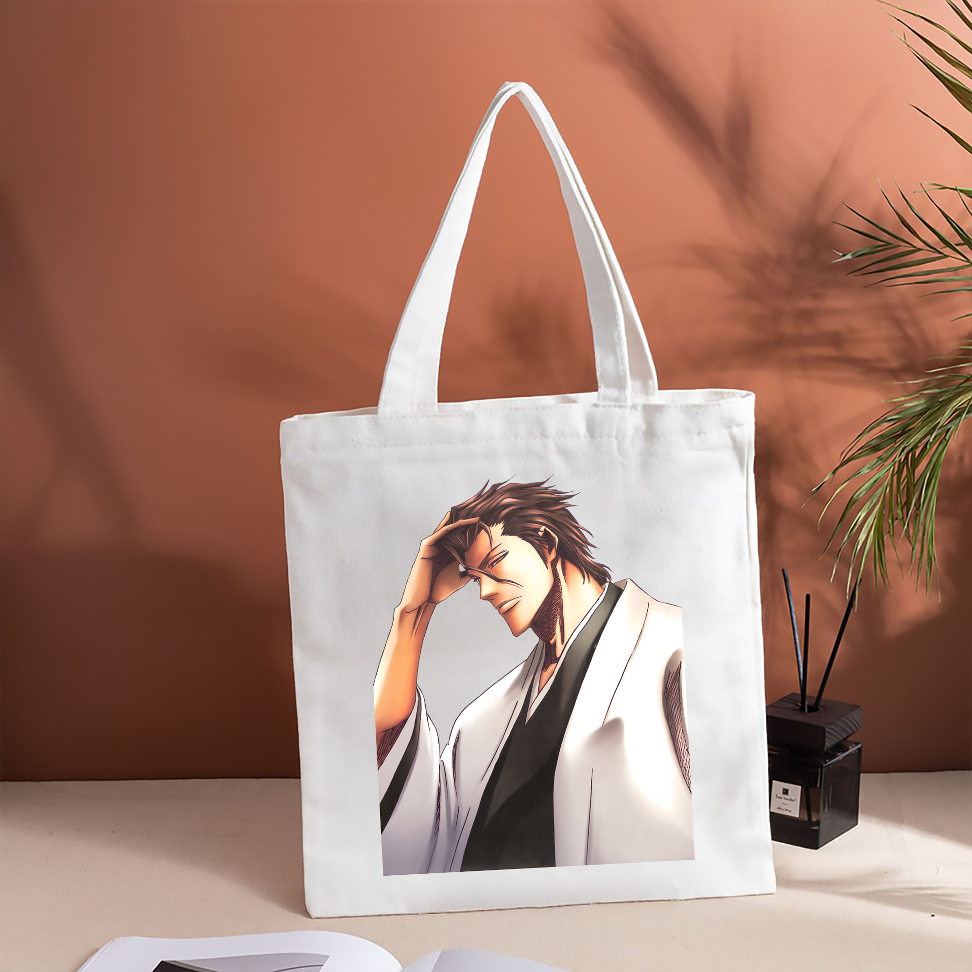ブリーチ 藍染 惣右介（あいぜん そうすけ） BLEACH Aizen Sousuke 縦型キャンバス生地手提げバッグ　トートバッグ