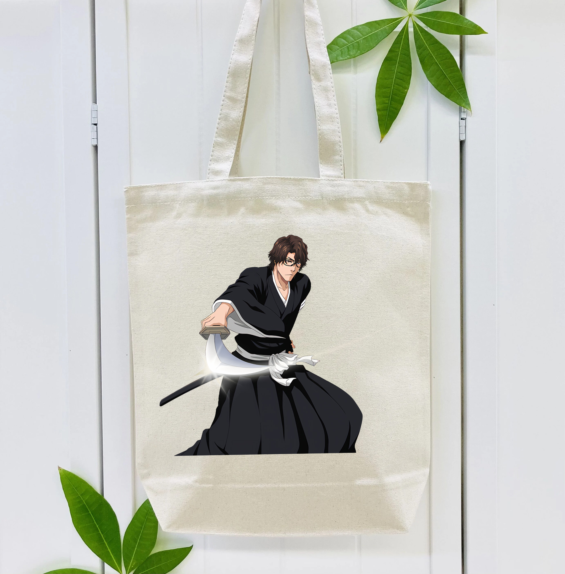 ブリーチ 藍染 惣右介（あいぜん そうすけ） BLEACH Aizen Sousuke 縦型キャンバス生地手提げバッグ　トートバッグ