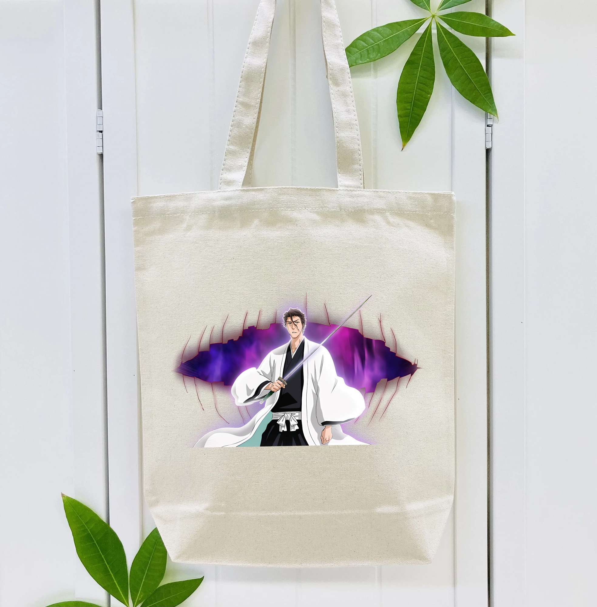 ブリーチ 藍染 惣右介（あいぜん そうすけ） BLEACH Aizen Sousuke 縦型キャンバス生地手提げバッグ　トートバッグ
