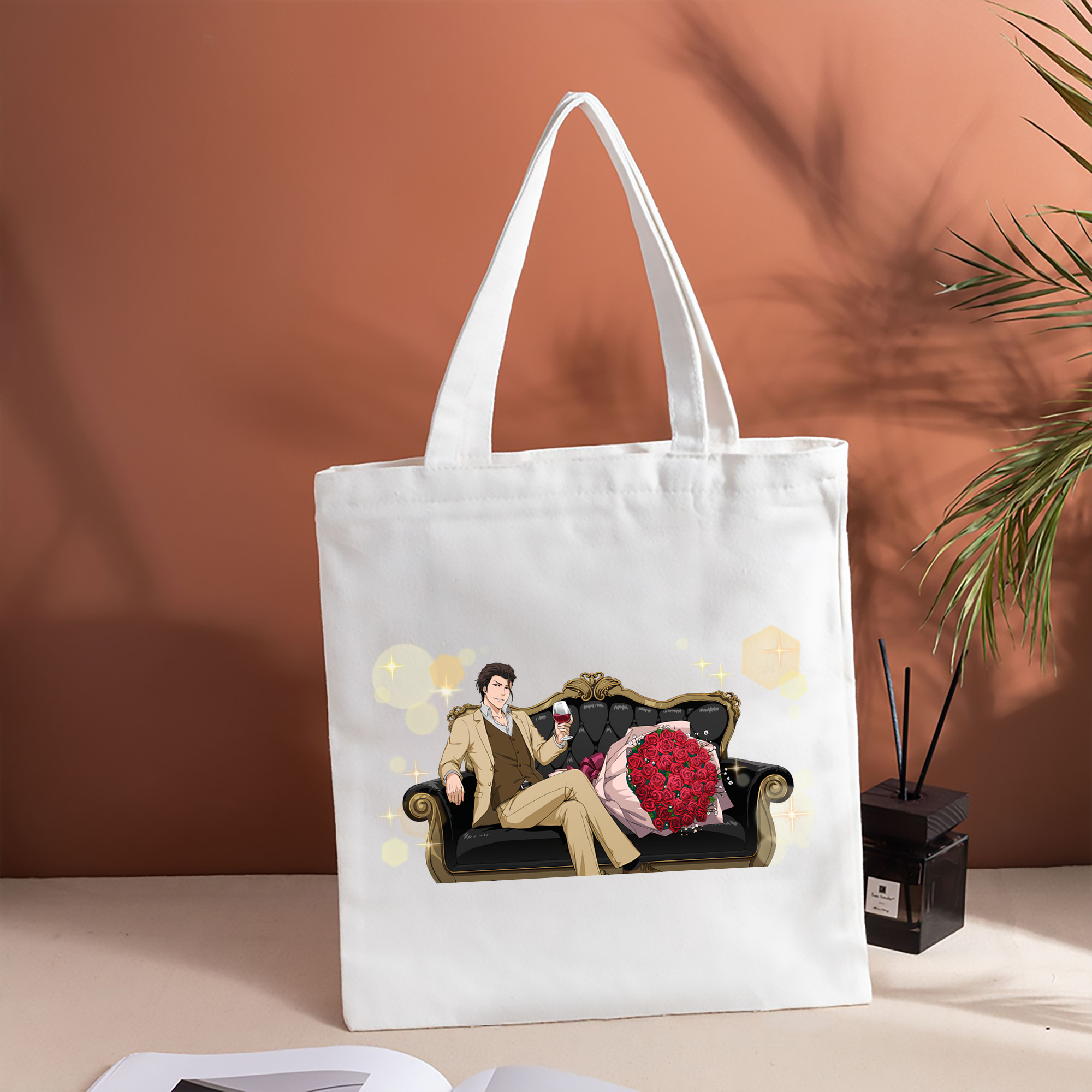 ブリーチ 藍染 惣右介（あいぜん そうすけ） BLEACH Aizen Sousuke 縦型キャンバス生地手提げバッグ　トートバッグ