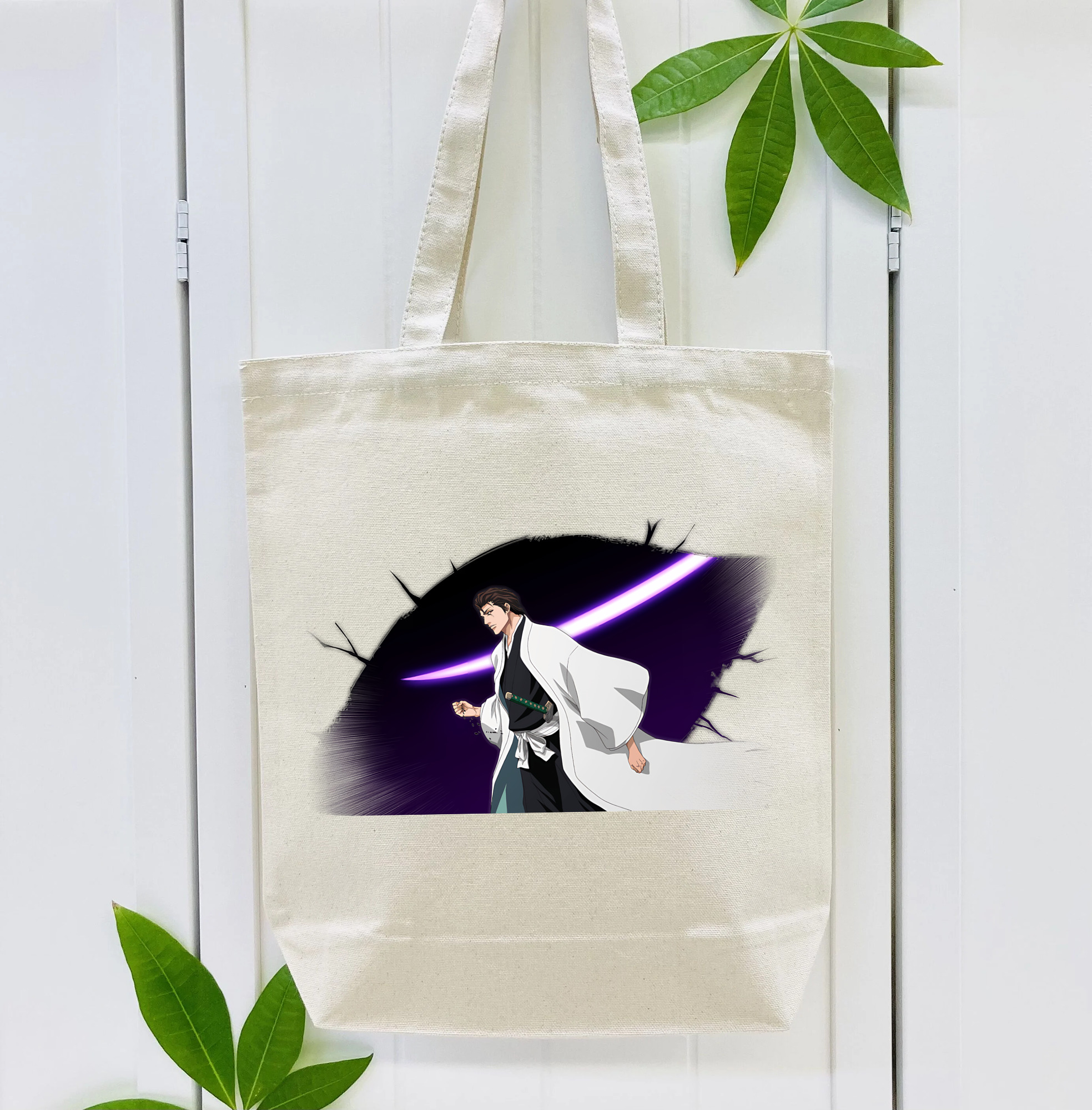 ブリーチ 藍染 惣右介（あいぜん そうすけ） BLEACH Aizen Sousuke 縦型キャンバス生地手提げバッグ　トートバッグ