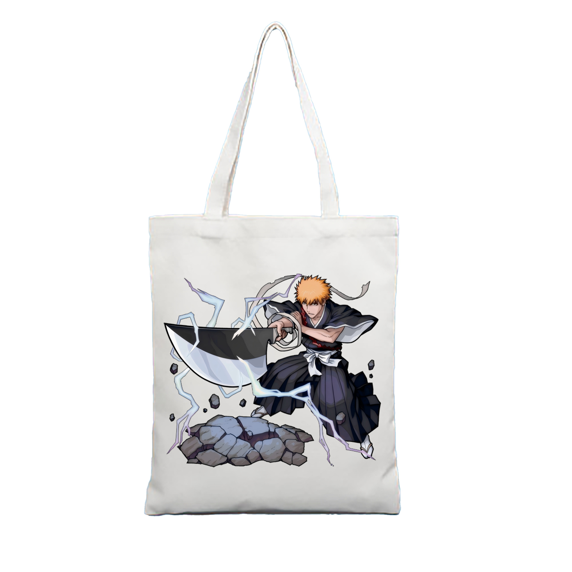 （画像用） ブリーチ 黒崎一護（くろさき いちご）BLEACH Kurosaki Ichigo 縦型キャンバス生地手提げバッグ　トートバッグ