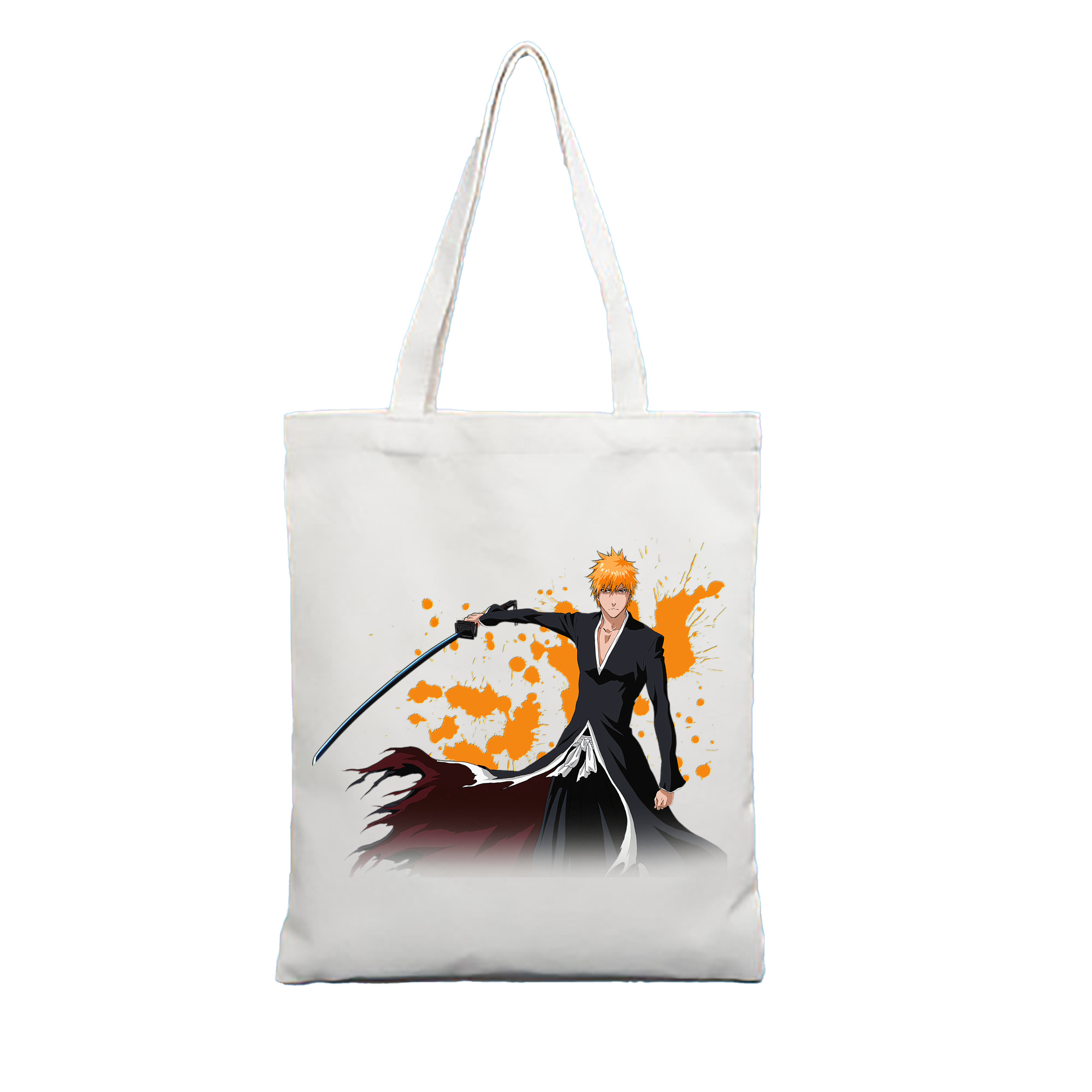 （画像用） ブリーチ 黒崎一護（くろさき いちご）BLEACH Kurosaki Ichigo 縦型キャンバス生地手提げバッグ　トートバッグ