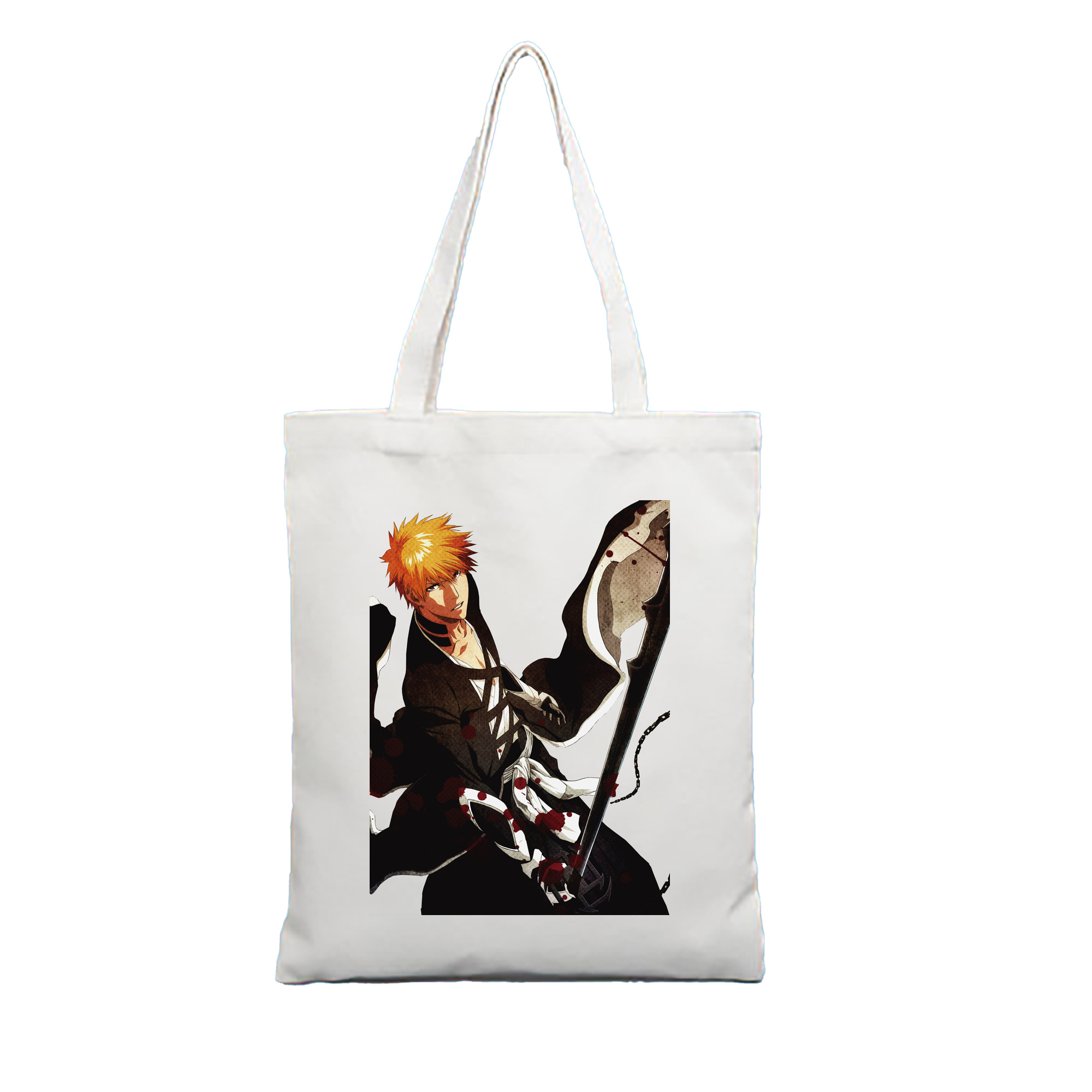 （画像用） ブリーチ 黒崎一護（くろさき いちご）BLEACH Kurosaki Ichigo 縦型キャンバス生地手提げバッグ　トートバッグ