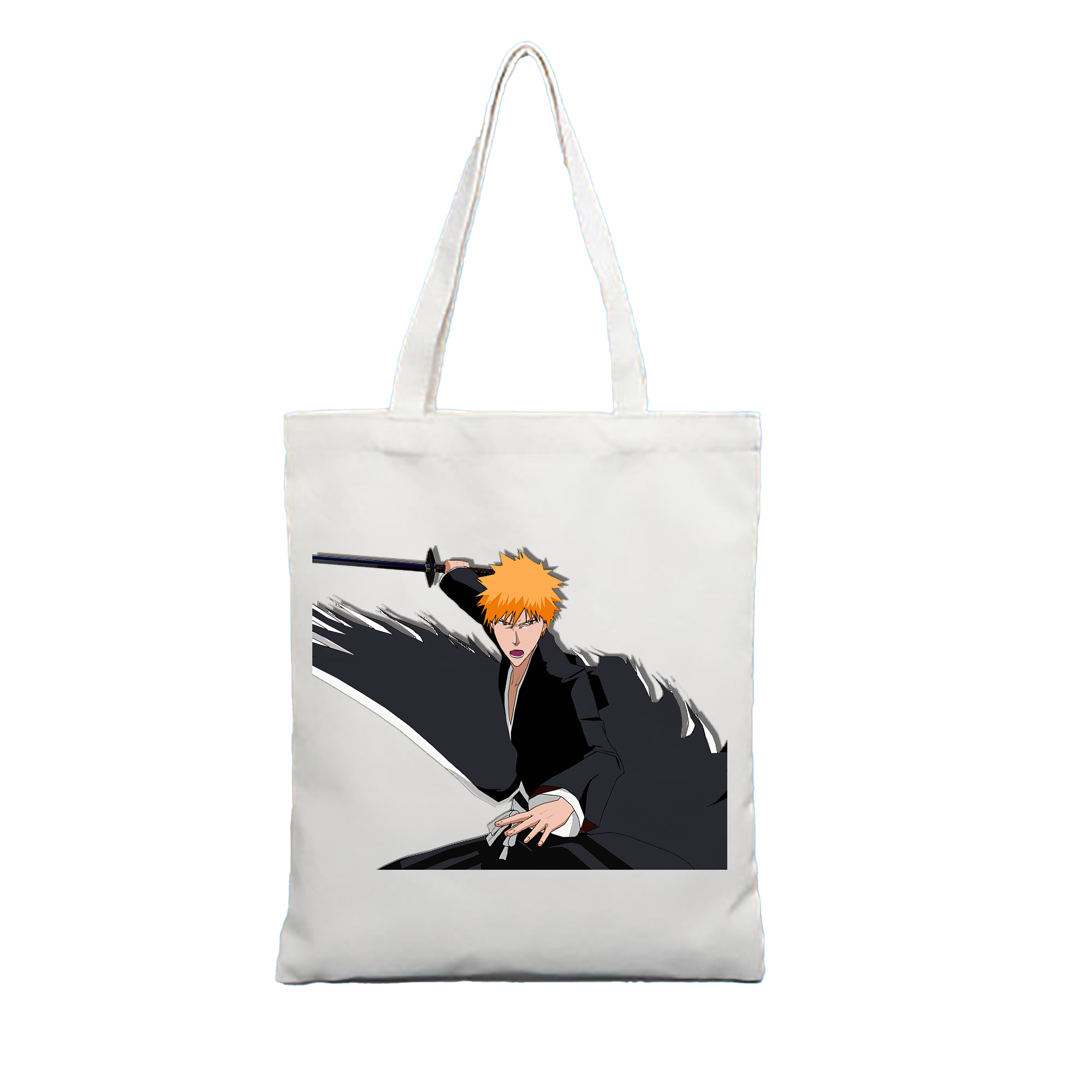 （画像用） ブリーチ 黒崎一護（くろさき いちご）BLEACH Kurosaki Ichigo 縦型キャンバス生地手提げバッグ　トートバッグ