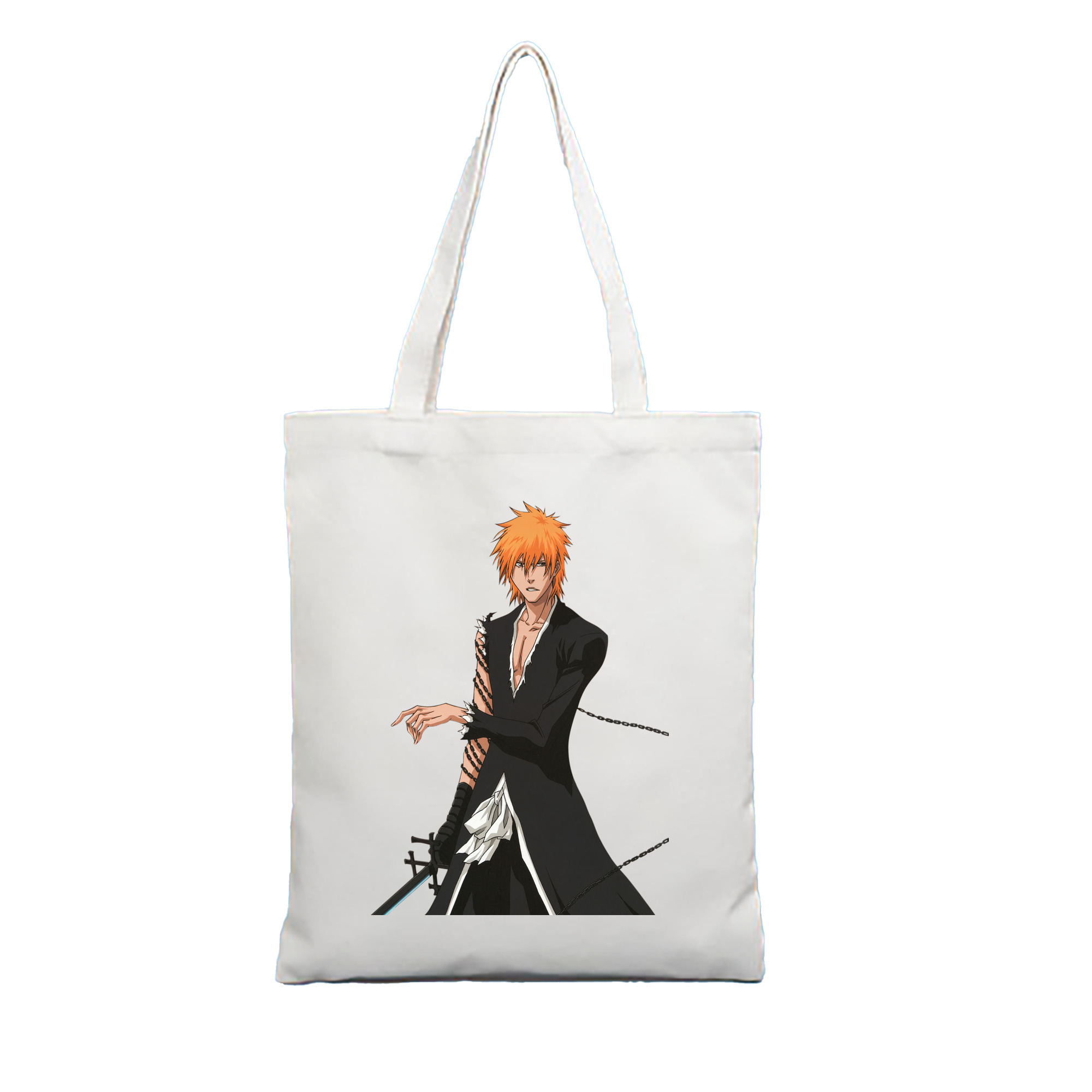 （画像用） ブリーチ 黒崎一護（くろさき いちご）BLEACH Kurosaki Ichigo 縦型キャンバス生地手提げバッグ　トートバッグ