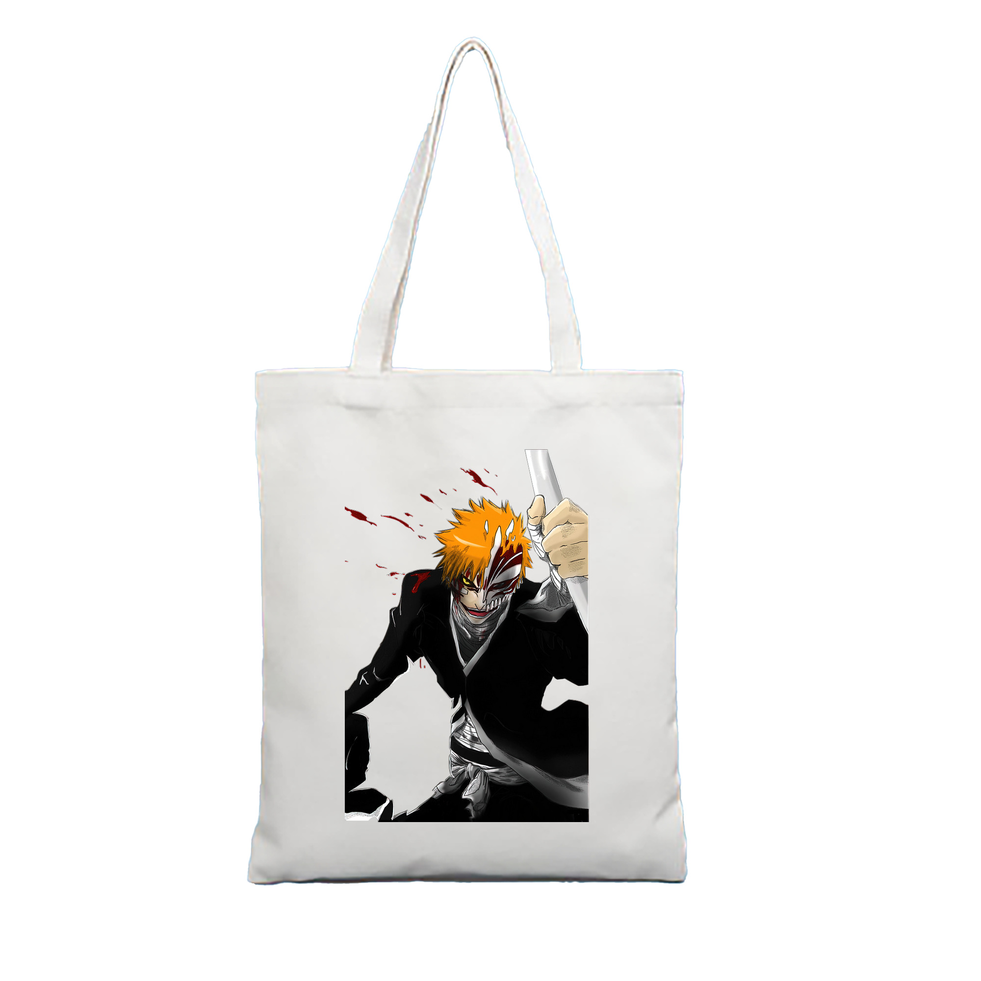 （画像用） ブリーチ 黒崎一護（くろさき いちご）BLEACH Kurosaki Ichigo 縦型キャンバス生地手提げバッグ　トートバッグ