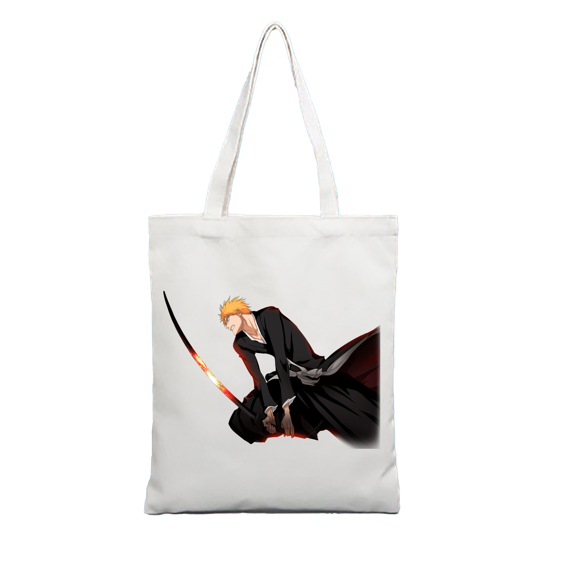 （画像用） ブリーチ 黒崎一護（くろさき いちご）BLEACH Kurosaki Ichigo 縦型キャンバス生地手提げバッグ　トートバッグ