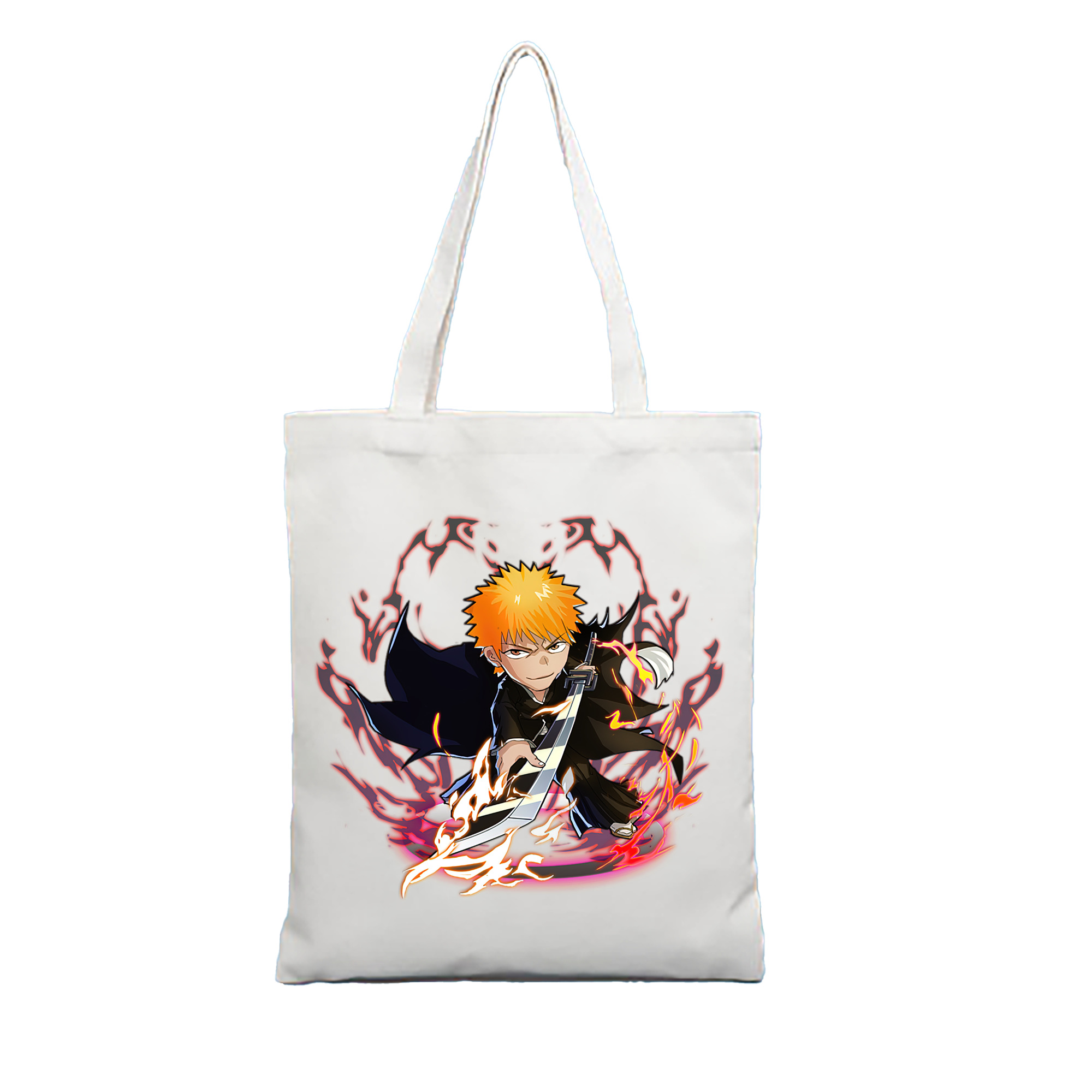（画像用） ブリーチ 黒崎一護（くろさき いちご）BLEACH Kurosaki Ichigo 縦型キャンバス生地手提げバッグ　トートバッグ