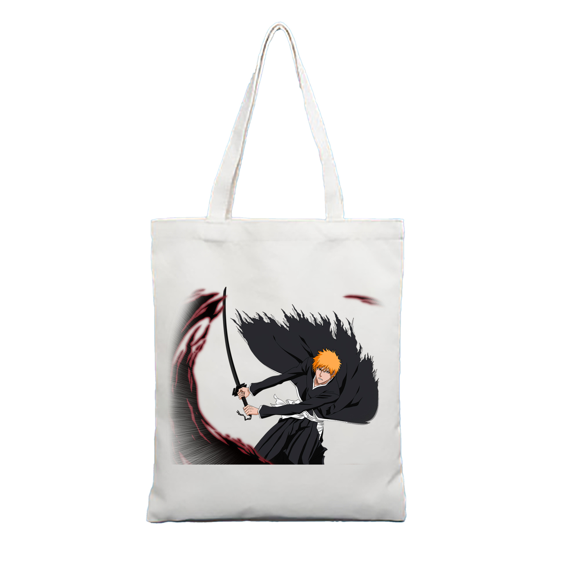 （画像用） ブリーチ 黒崎一護（くろさき いちご）BLEACH Kurosaki Ichigo 縦型キャンバス生地手提げバッグ　トートバッグ