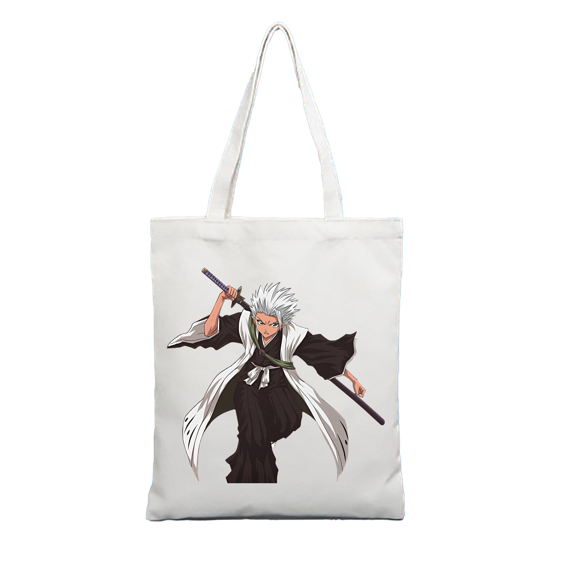 （画像用） ブリーチ 日番谷冬獅郎（ひつがや とうしろう） BLEACH Hitsugaya Toushirou 縦型キャンバス生地手提げバッグ　トートバッグ