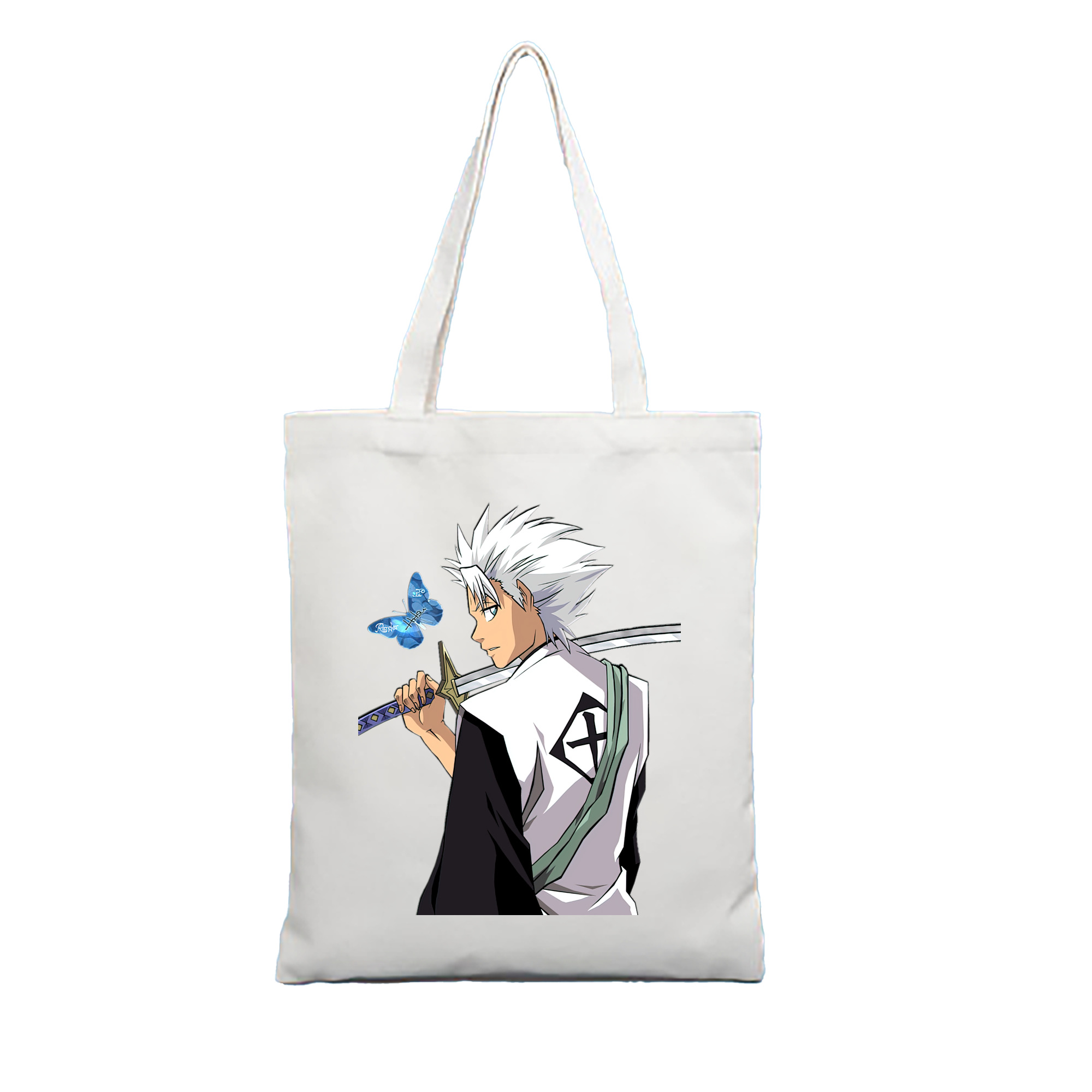 （画像用） ブリーチ 日番谷冬獅郎（ひつがや とうしろう） BLEACH Hitsugaya Toushirou 縦型キャンバス生地手提げバッグ　トートバッグ