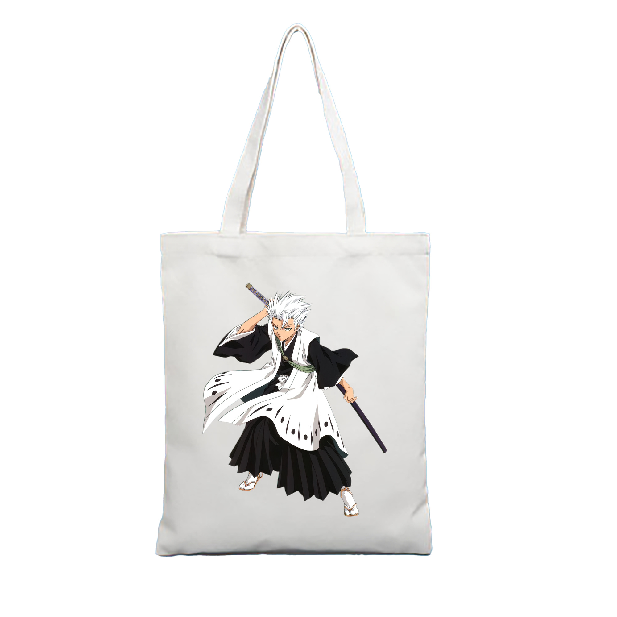 （画像用） ブリーチ 日番谷冬獅郎（ひつがや とうしろう） BLEACH Hitsugaya Toushirou 縦型キャンバス生地手提げバッグ　トートバッグ