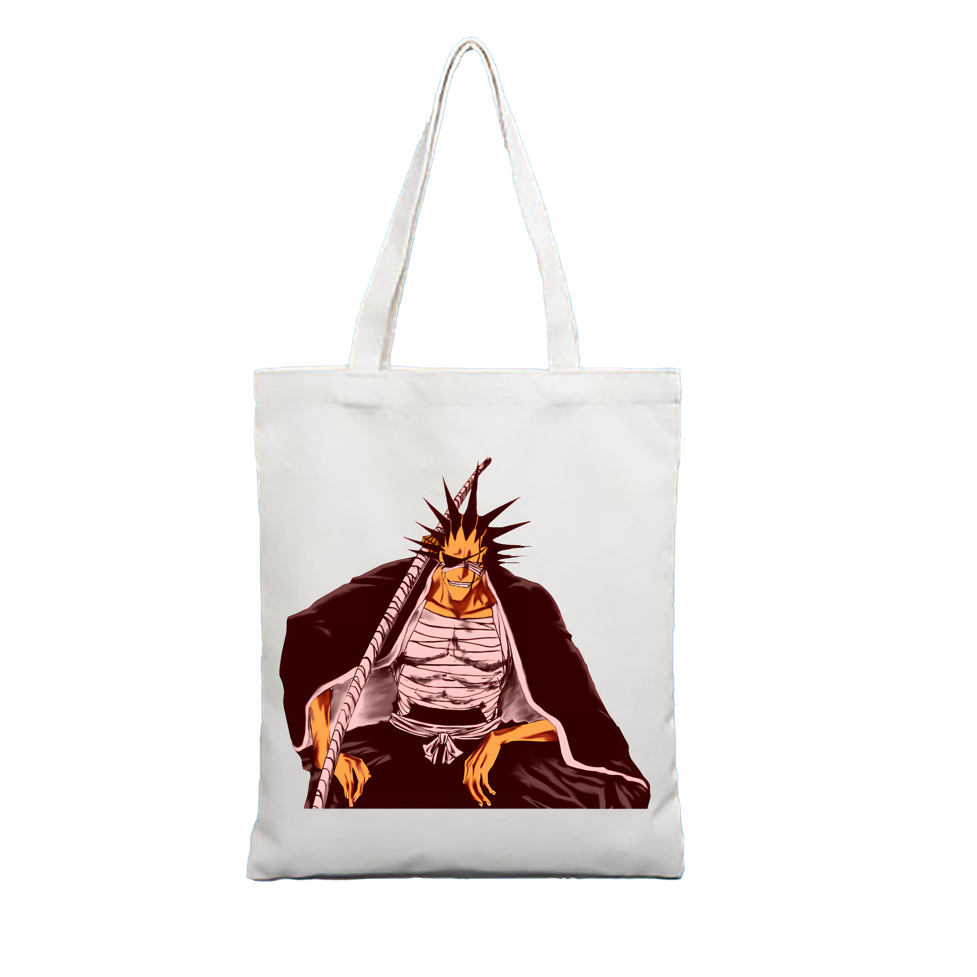 （画像用） ブリーチ ざらき けんぱち BLEACH Zaraki Kenpachi 縦型キャンバス生地手提げバッグ　トートバッグ
