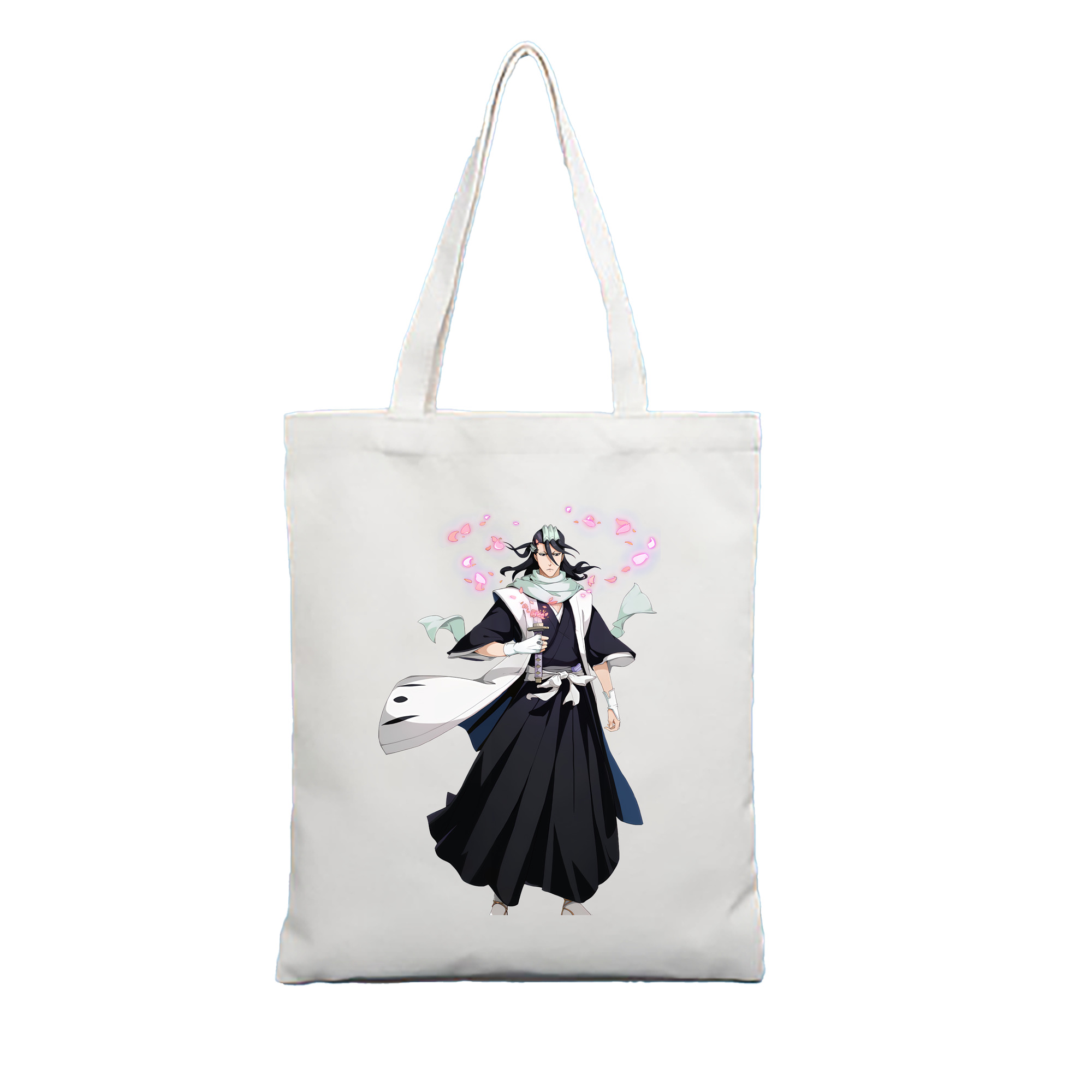 （画像用） ブリーチ くちき びゃくや BLEACH Kuchiki Byakuya 縦型キャンバス生地手提げバッグ　トートバッグ